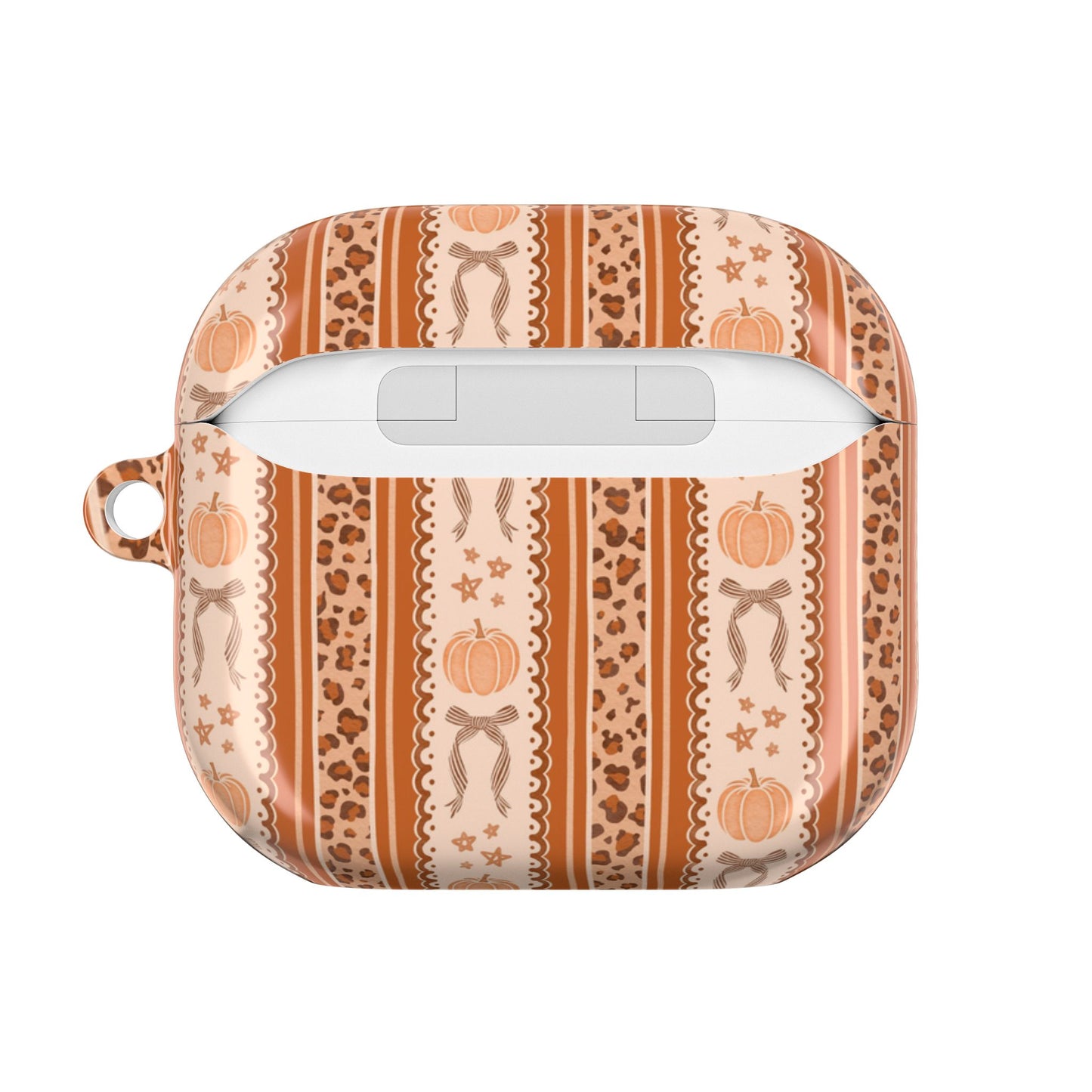 Striped Fall Pumpkins & Bows AirPod Case