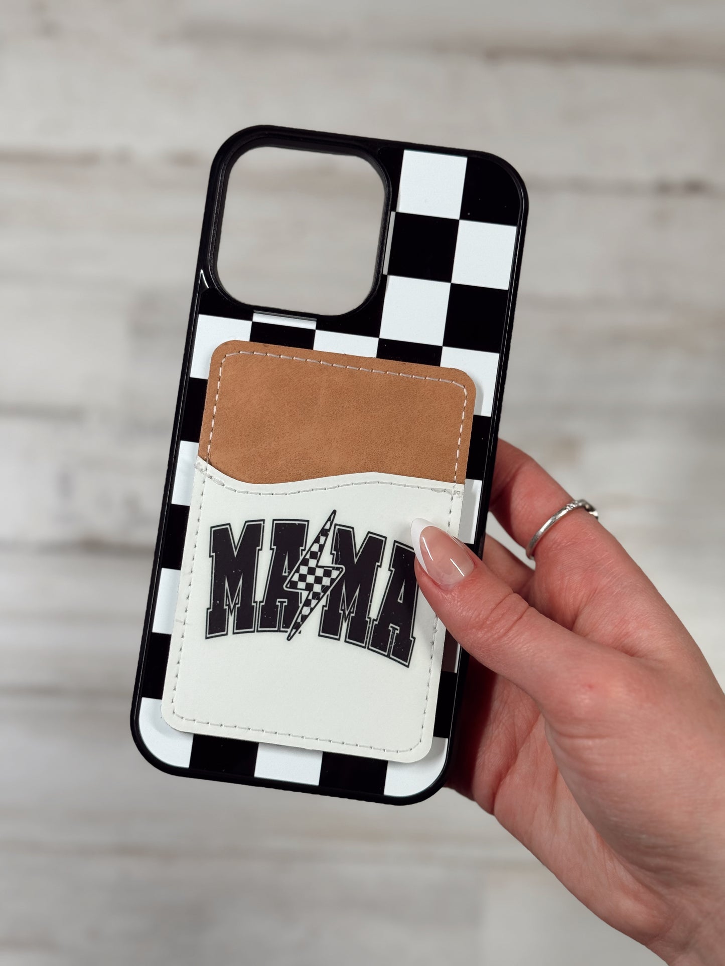Checkered Mama Wallet Phone Case