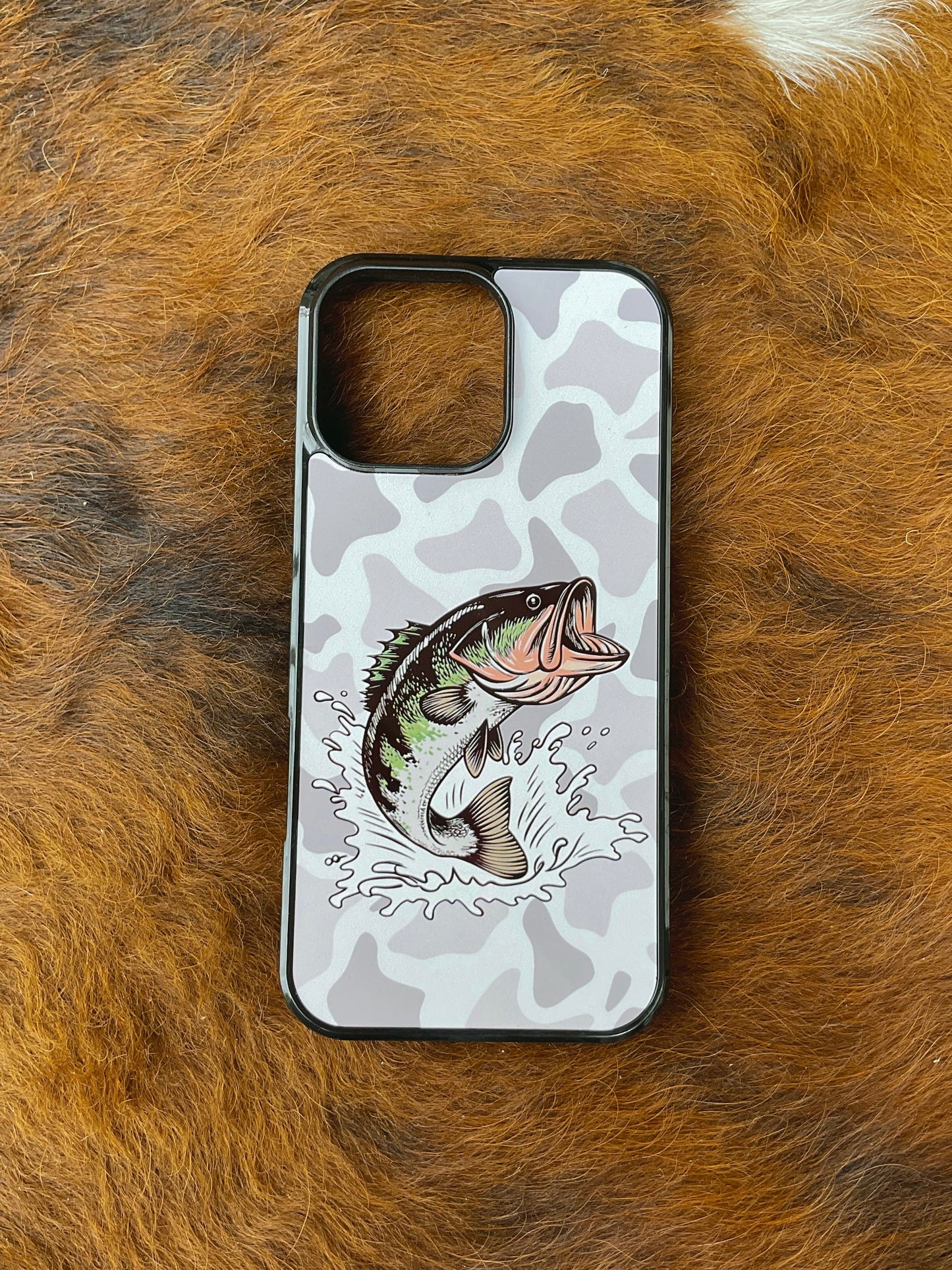 Camo Bass Fishing MagSafe Compatible Phone Case
