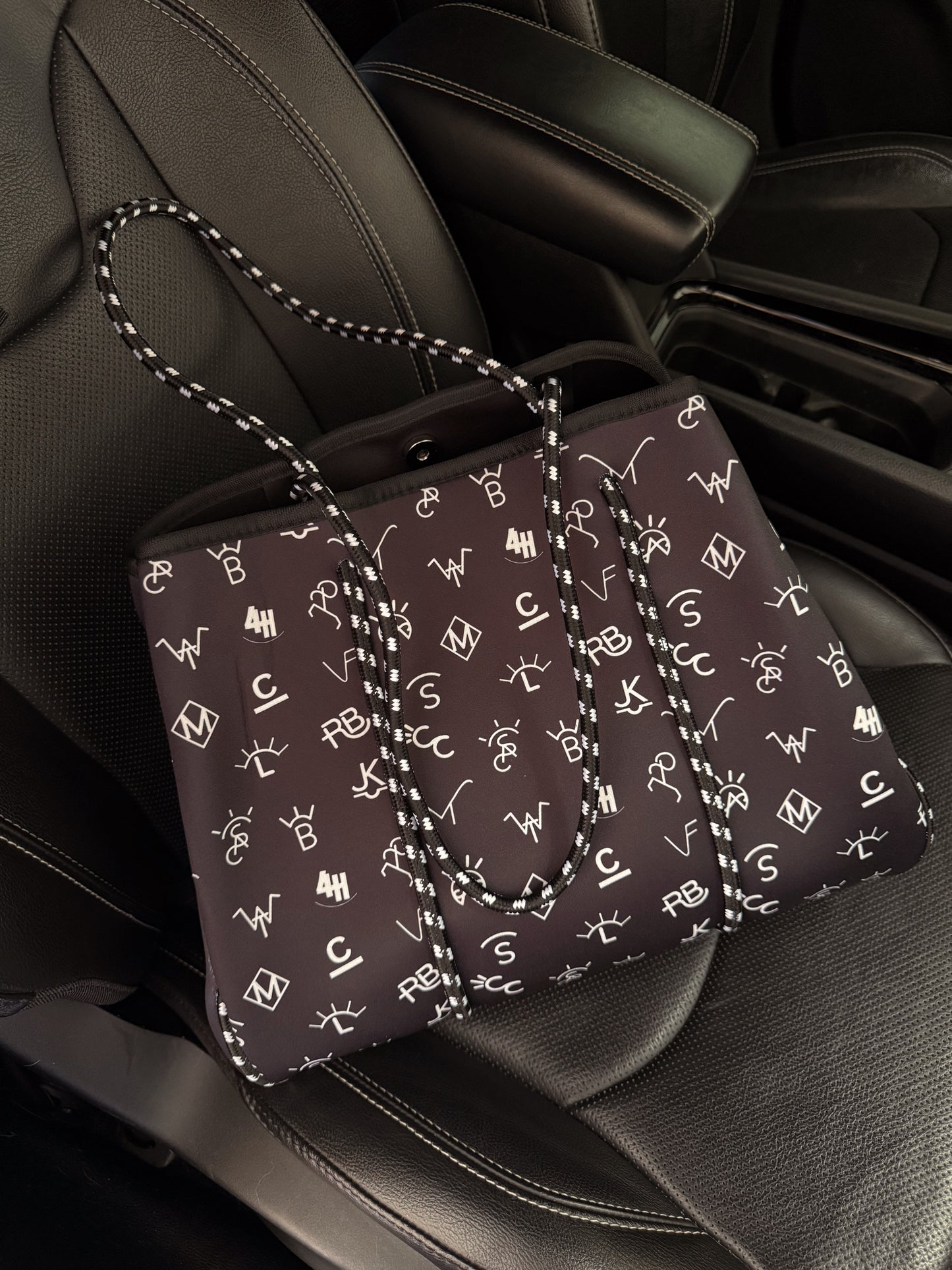 Black Cattle Brands Neoprene Tote Bag