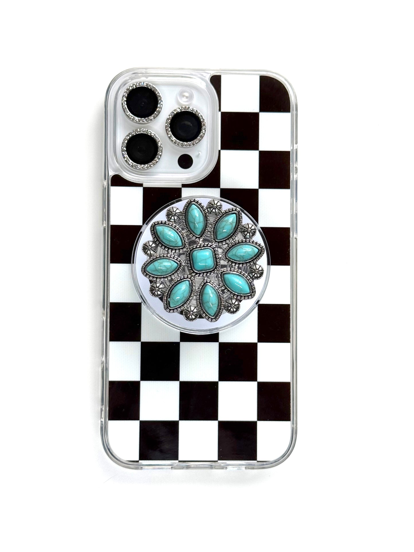 Turquoise Sunburst Western Concho MagSafe and Adhesive Phone Grip