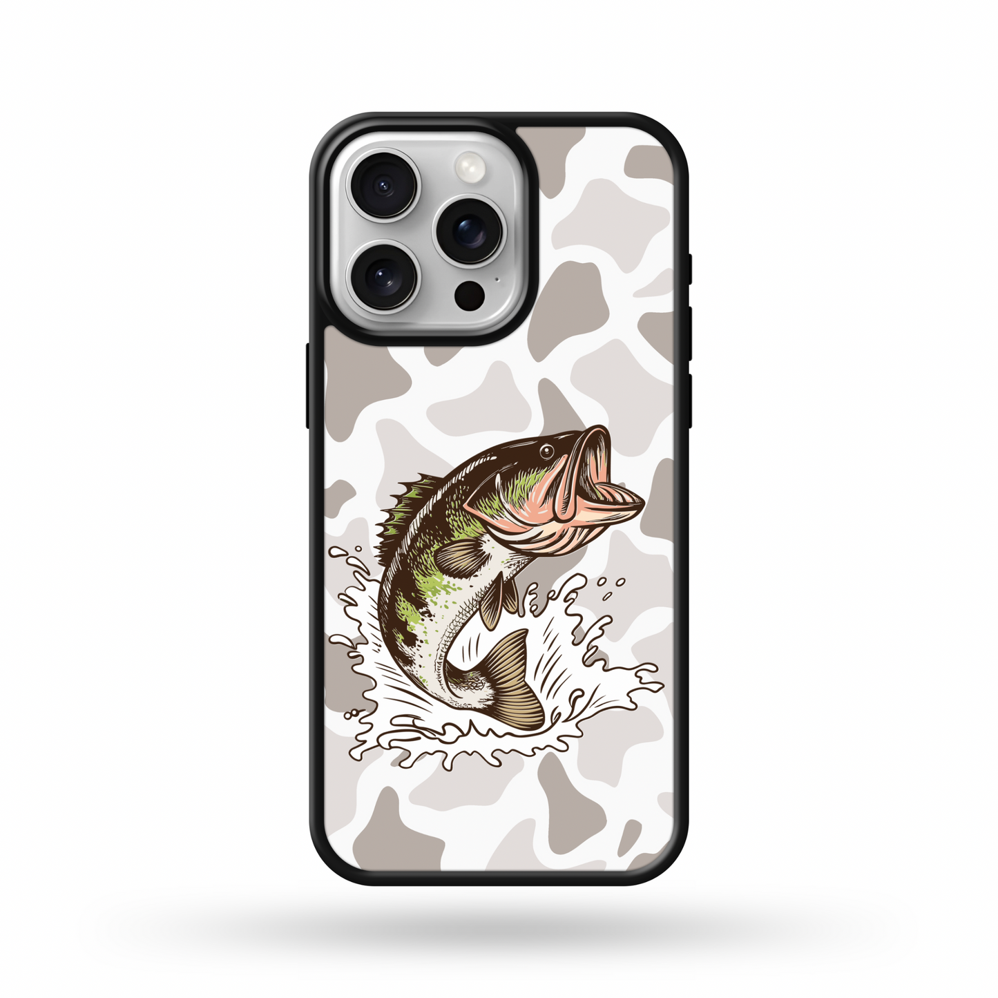 Camo Bass Fishing MagSafe Compatible Phone Case