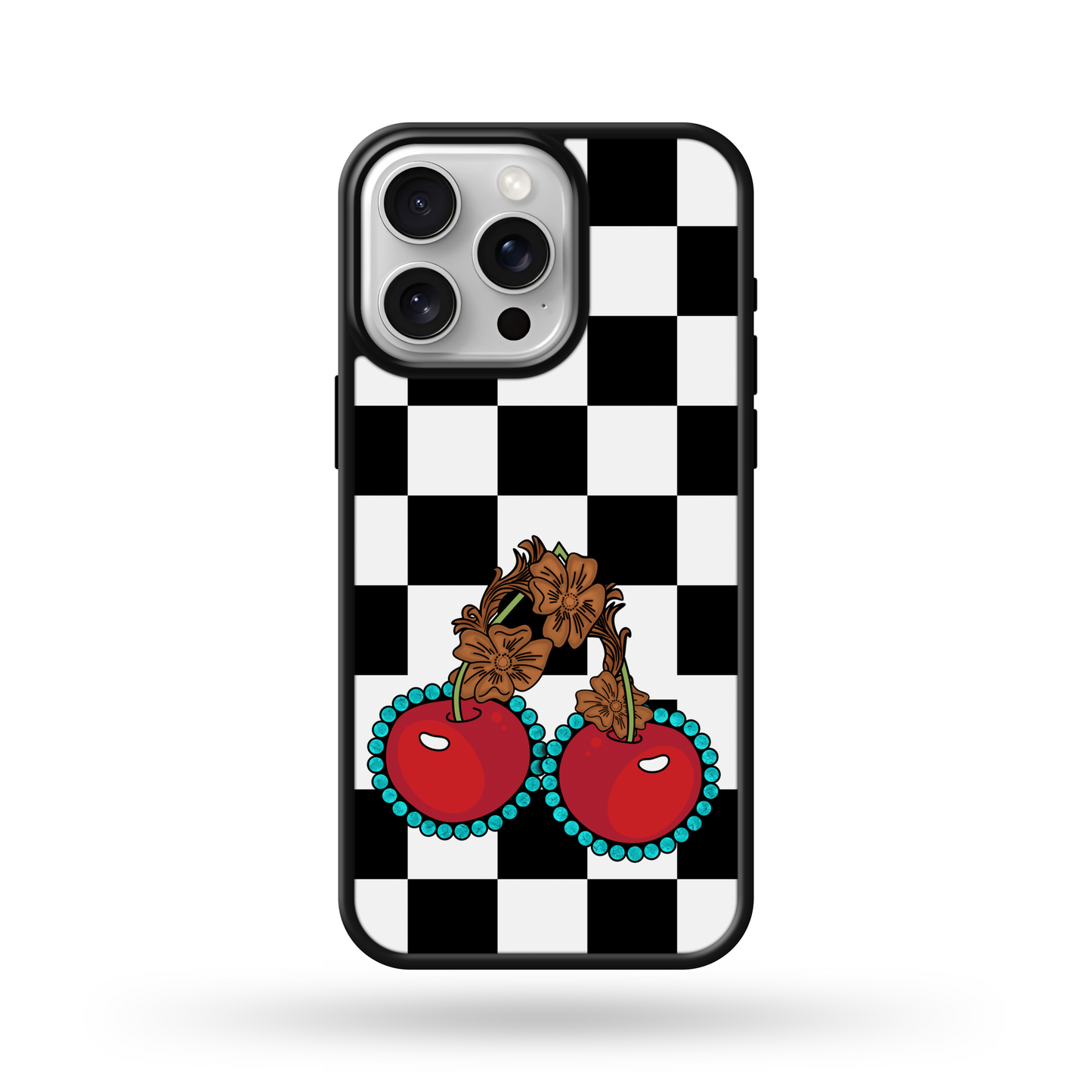 Checkered Cherries Phone Case