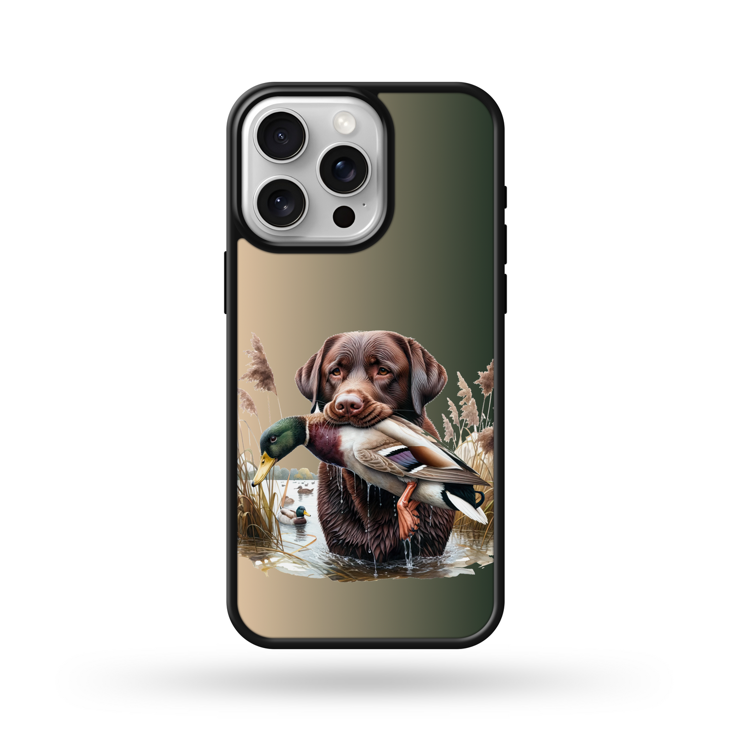Brown Lab Duck Dog V2 Phone Case