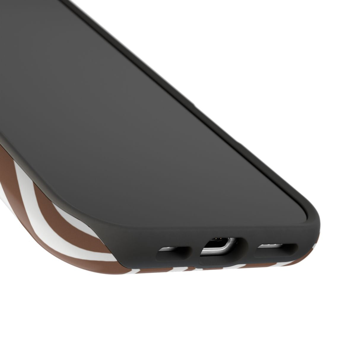 Brown Zebra Print Boho Tough Magnetic Mobile Phone Case