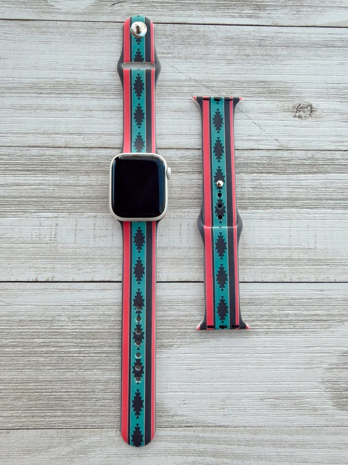 Western Aztec Cattle Watch Band
