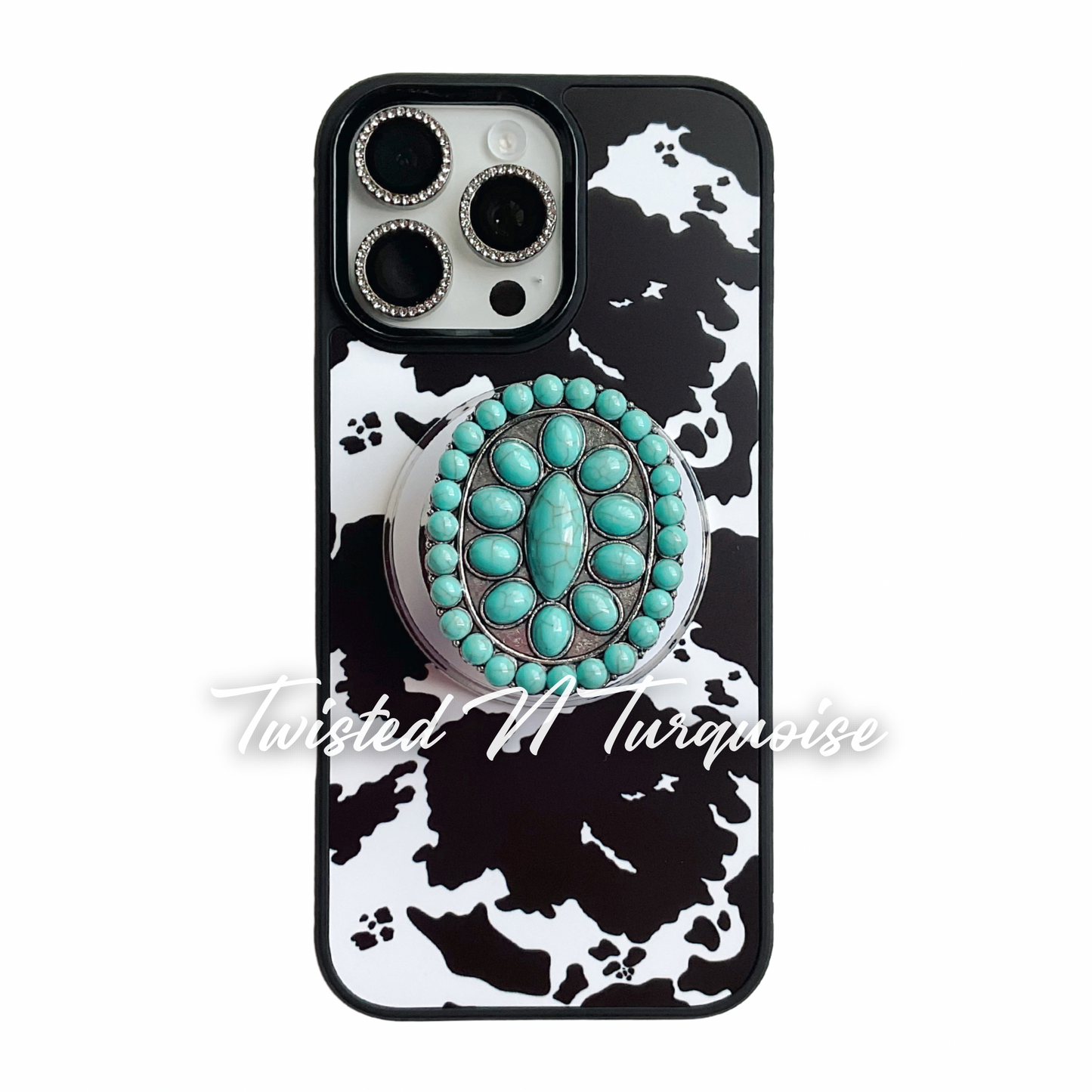 Turquoise Oval Western Concho Magnetic/Adhesive Phone Grip