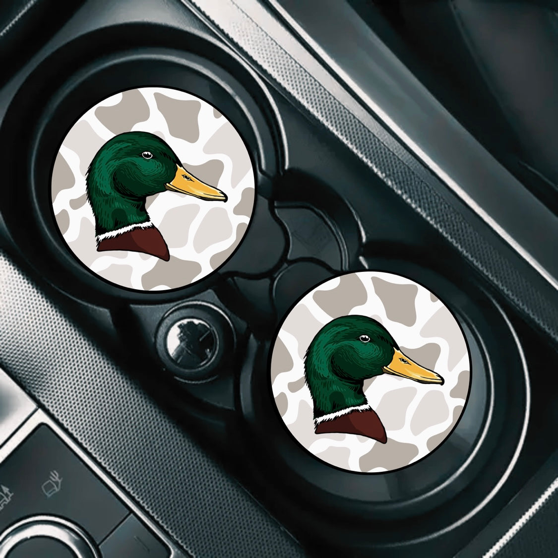 Ghost Camo Duck Hunting Car Coasters