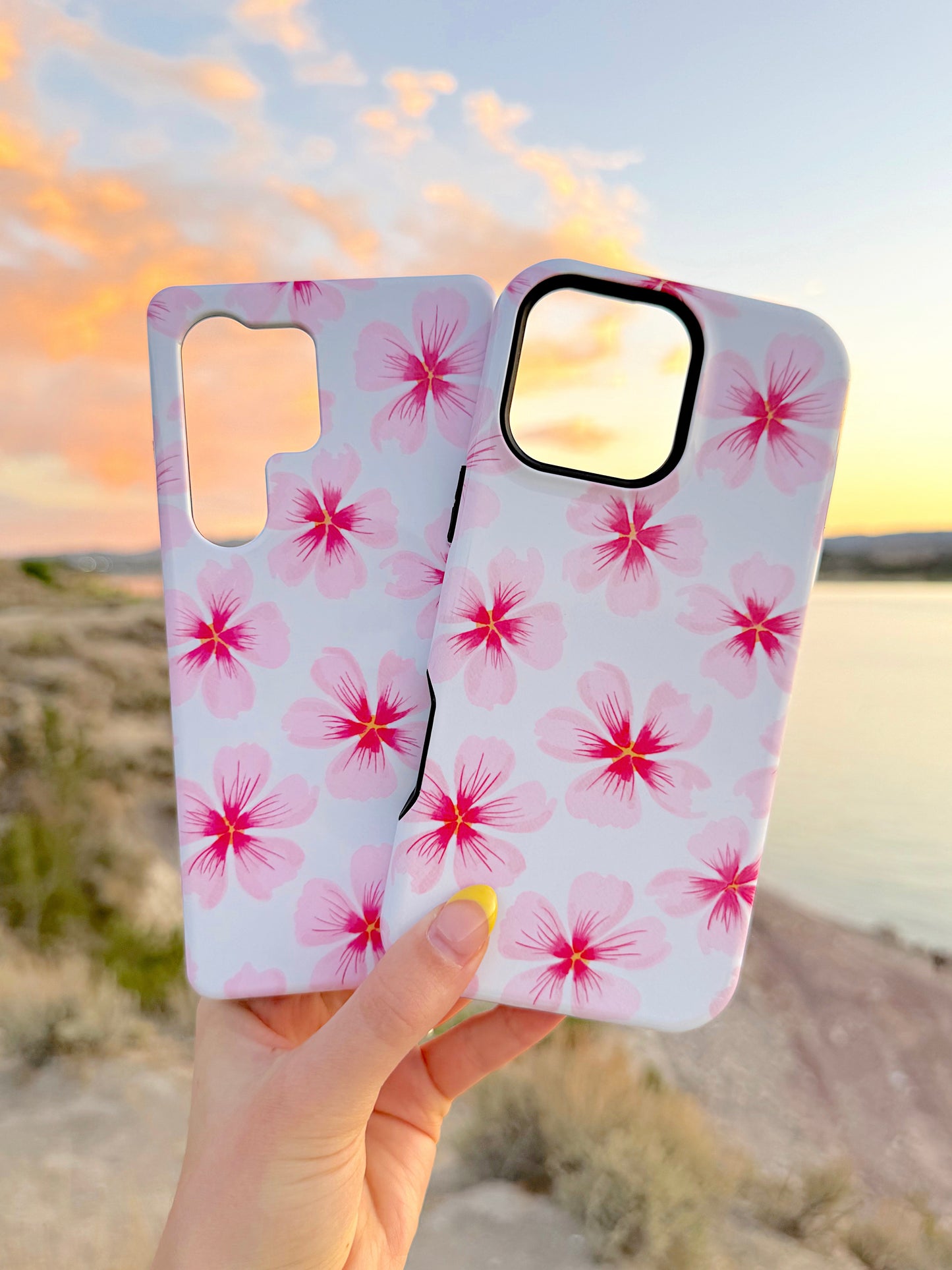 Pink Hibiscus Tough MagSafe Phone Case