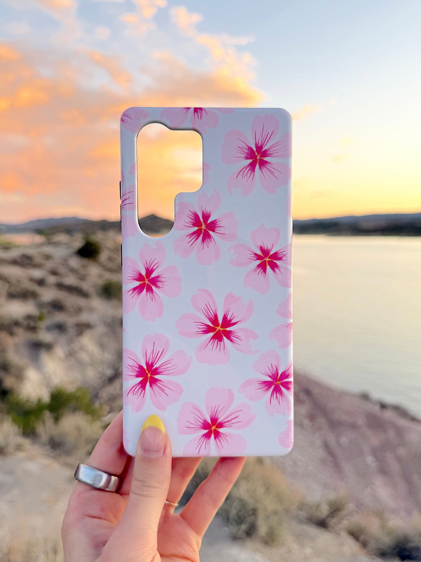 Pink Hibiscus Tough MagSafe Phone Case