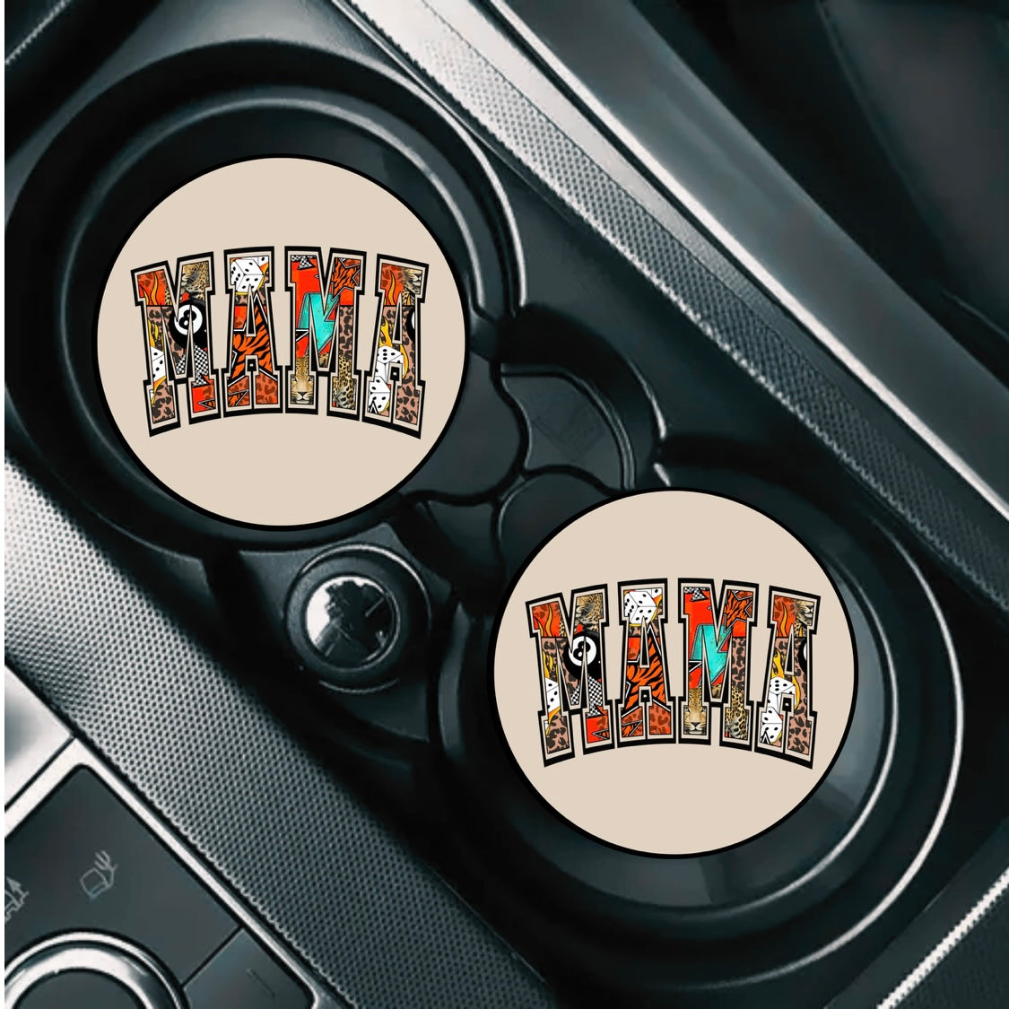 Western Mama Yallternative Car Coasters