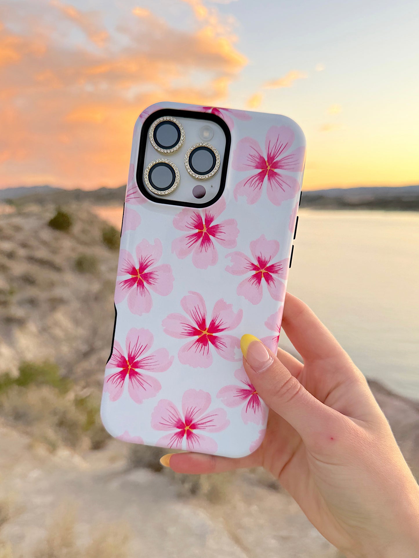 Pink Hibiscus Tough MagSafe Phone Case
