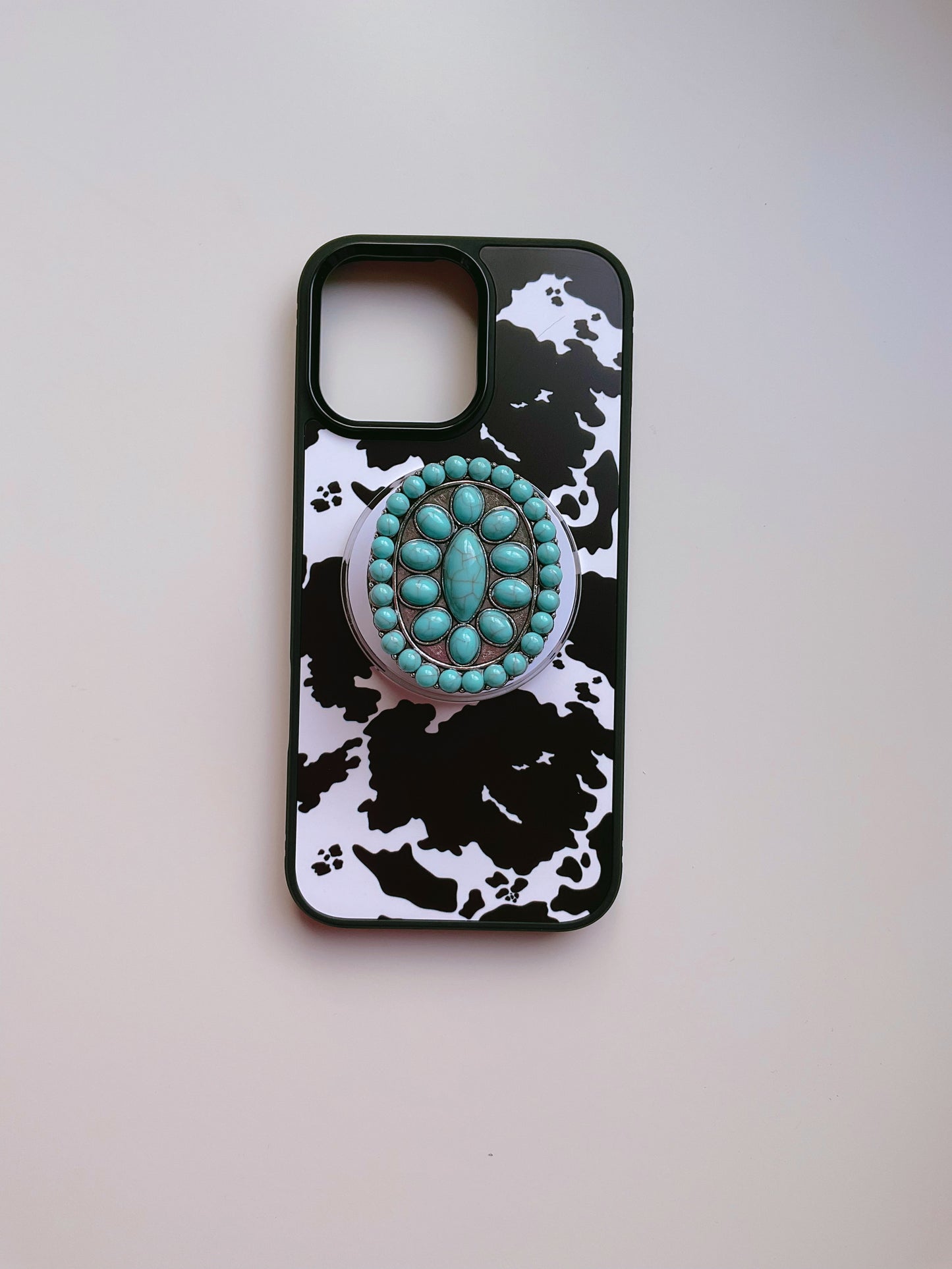 Turquoise Oval Western Concho Magnetic/Adhesive Phone Grip