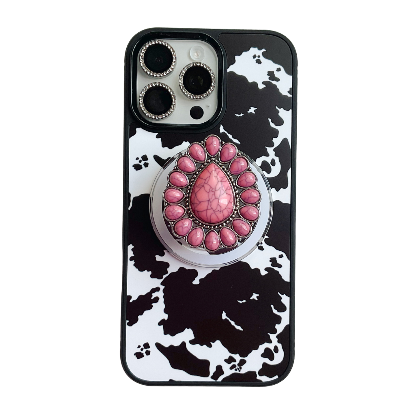 Pink Punch Teardrop Western Concho Magnetic/Adhesive Phone Grip