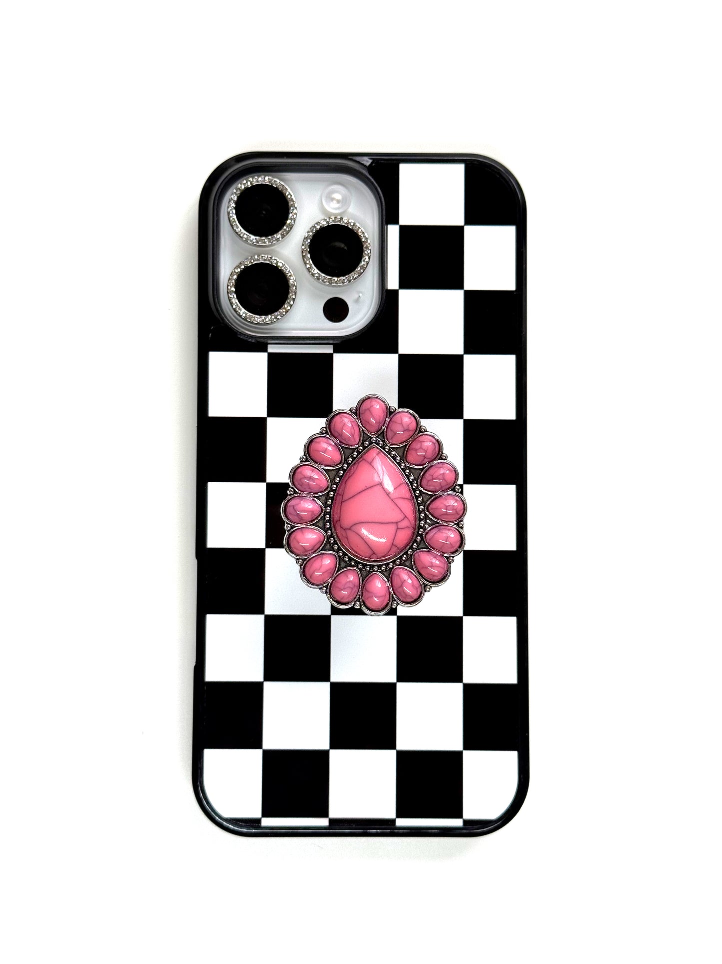 Pink Punch Teardrop Western Concho Magnetic/Adhesive Phone Grip