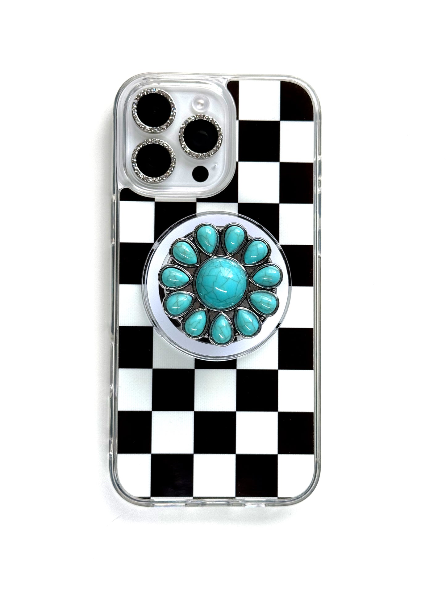 Round Turquoise Western Concho MagSafe & Adhesive Phone Grip