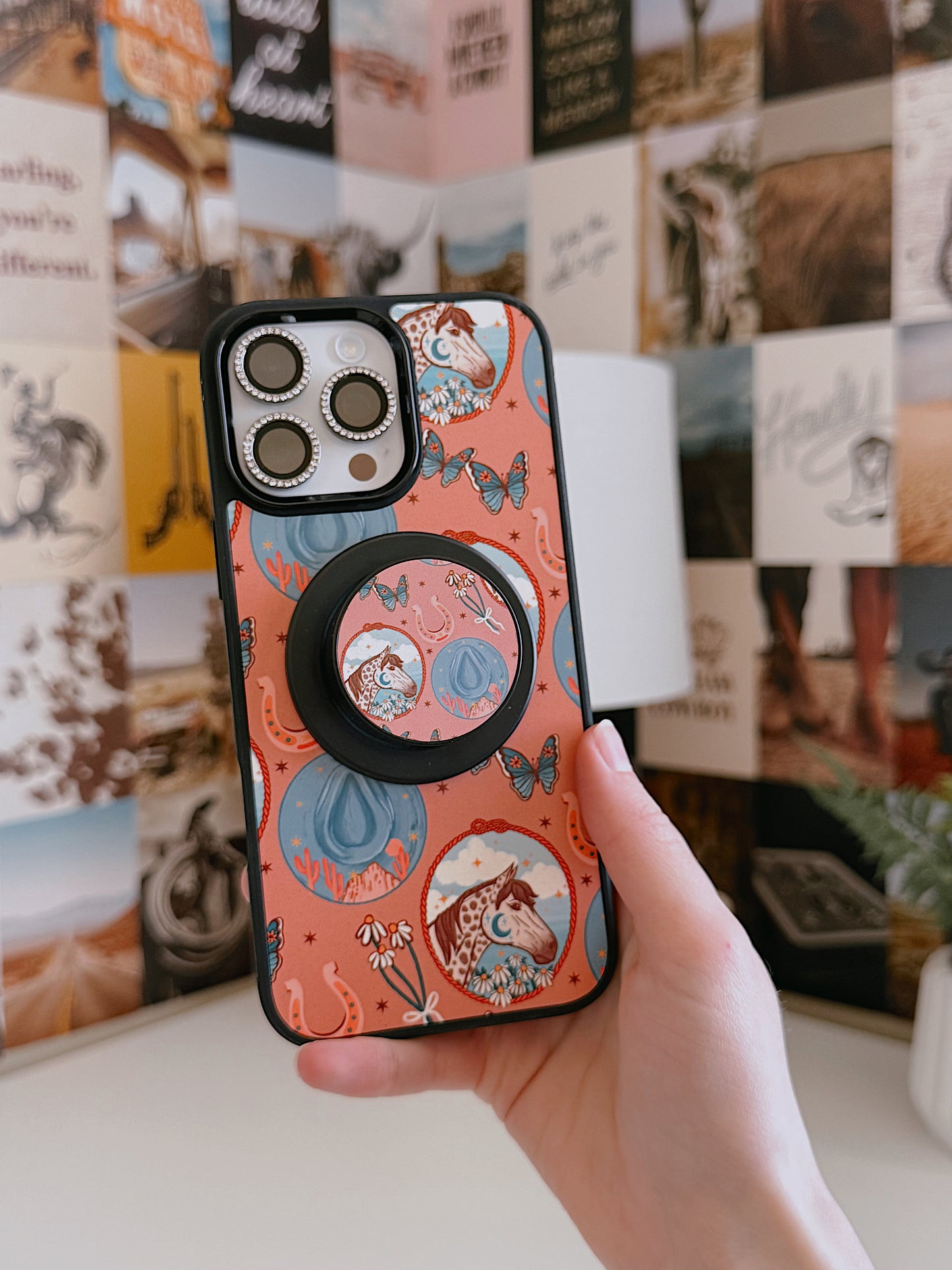 Painted Bloom Phone Grip