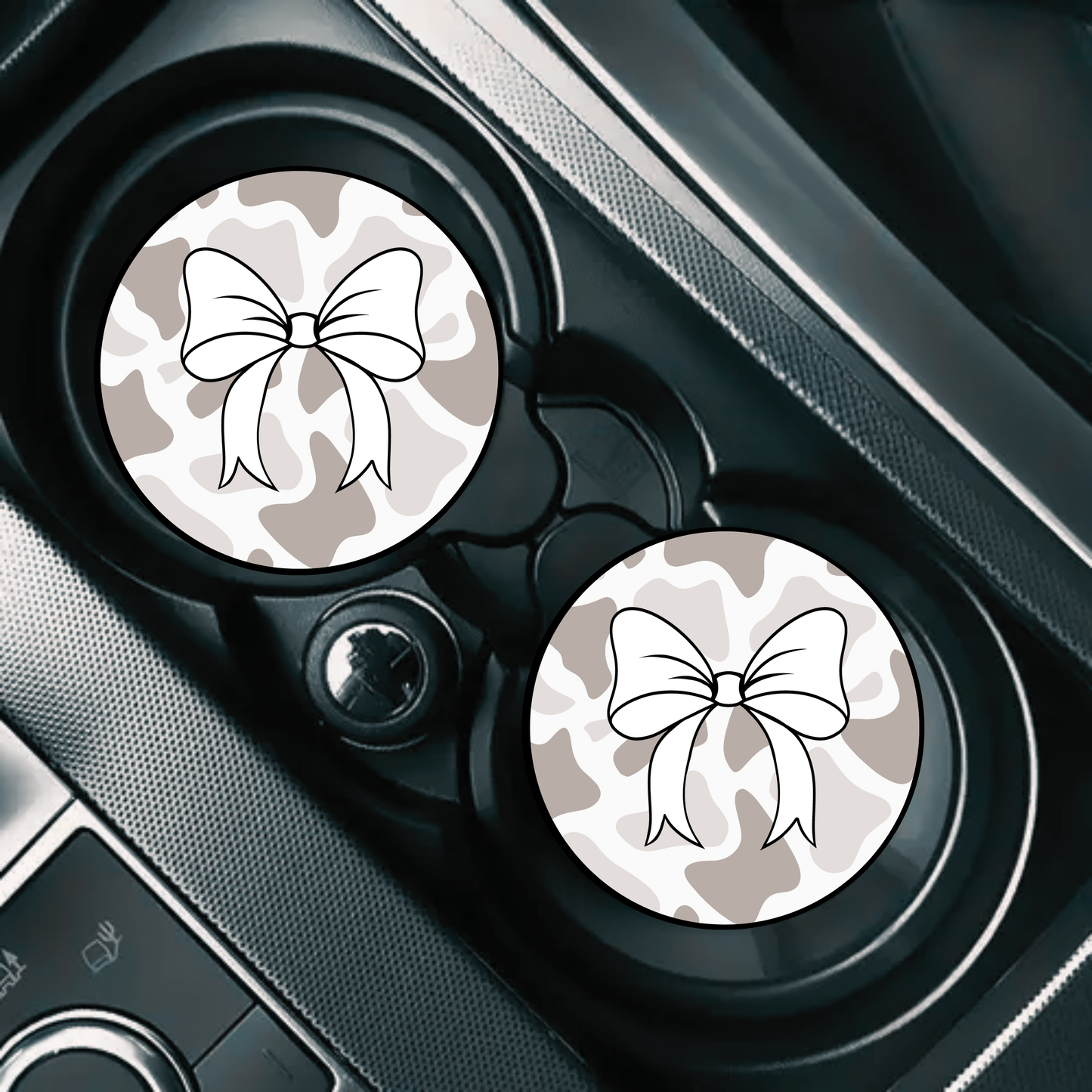 Ghost Camo Bow Car Coasters