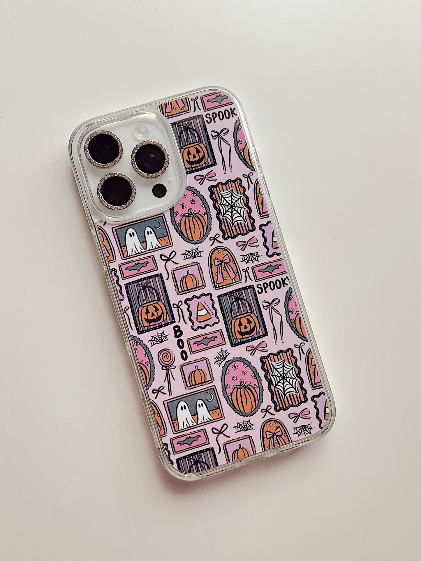 Pink Halloween Patchwork Phone Case