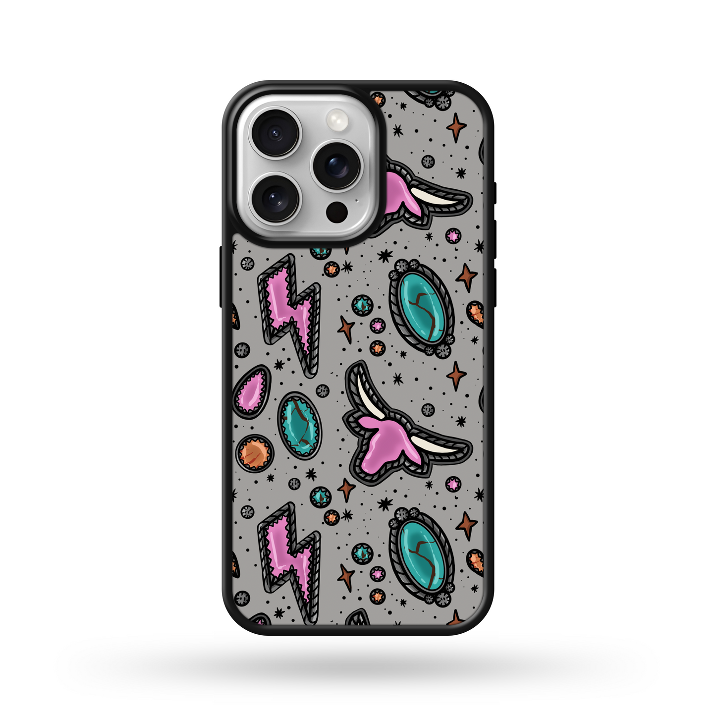 Pink Punchy Longhorn Phone Case