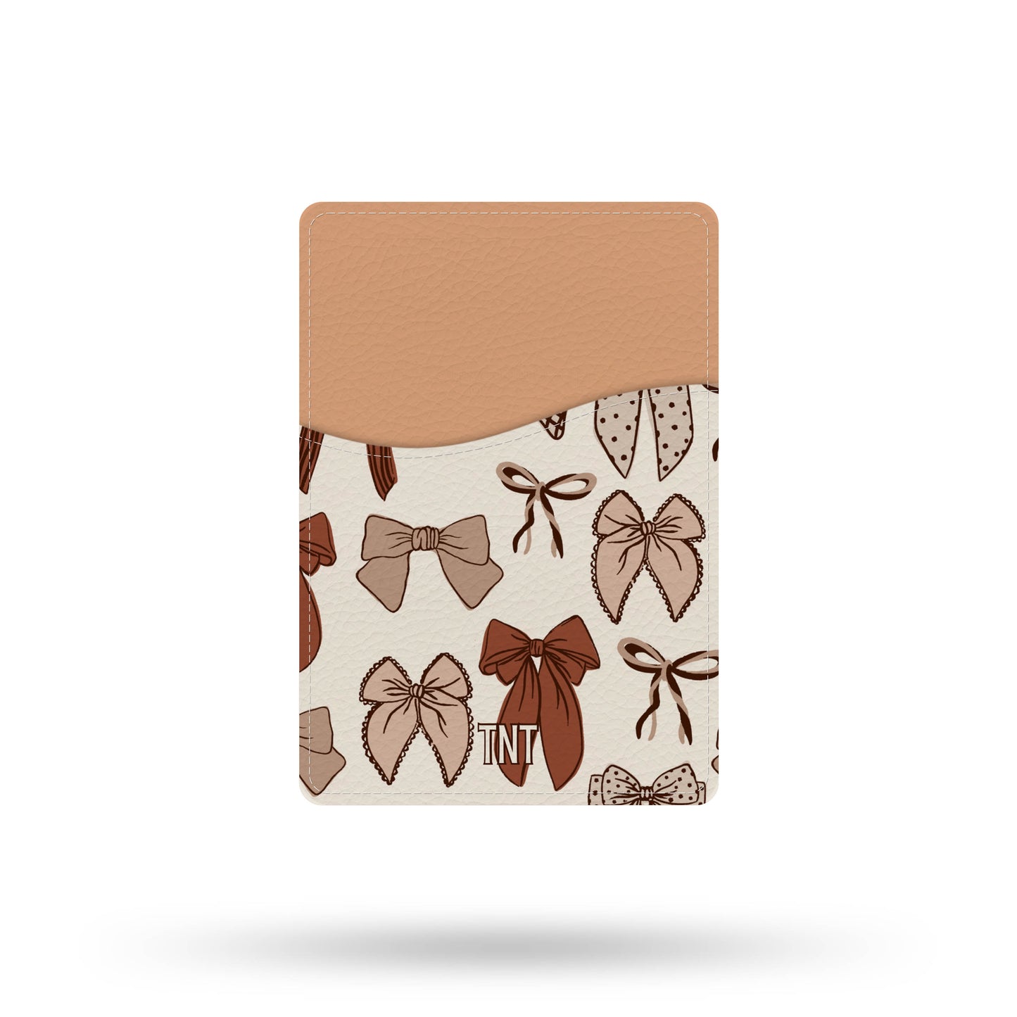 Brown Neutral Bows Collage Phone Wallet / Card Holder