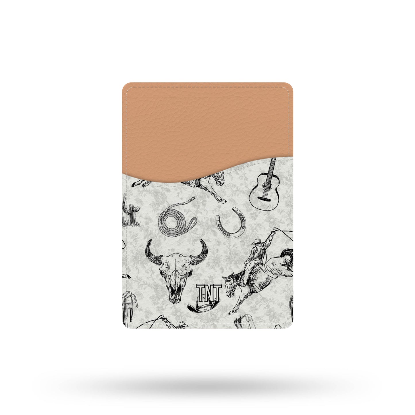 Cowboy Collage Black and White Phone Wallet / Card Holder