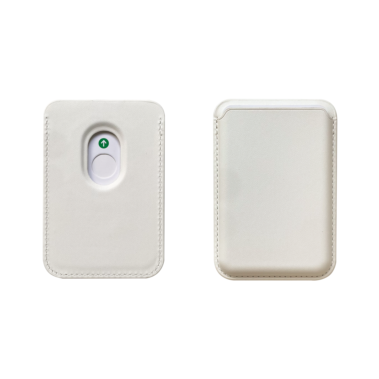 Cream White MagSafe magnetic phone wallet