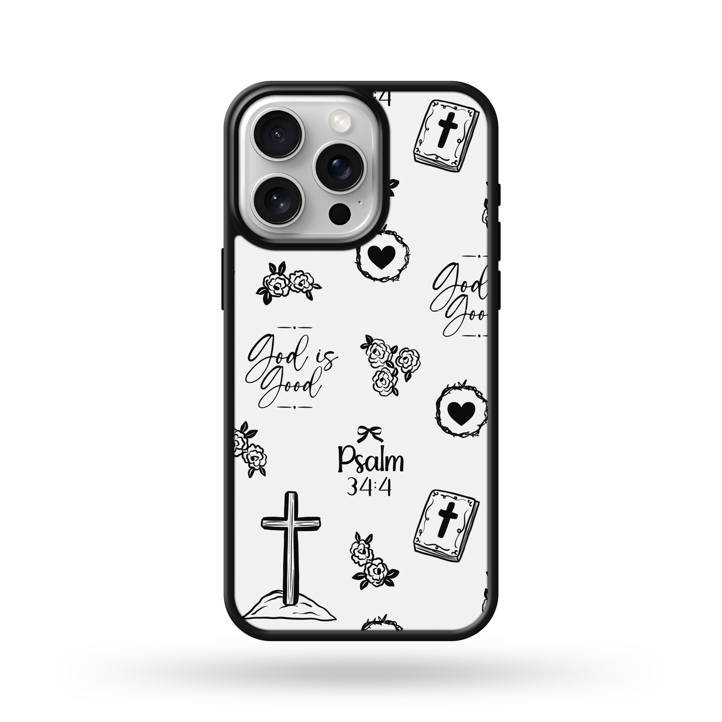 Black & White God Is Good MagSafe Compatible Phone Case