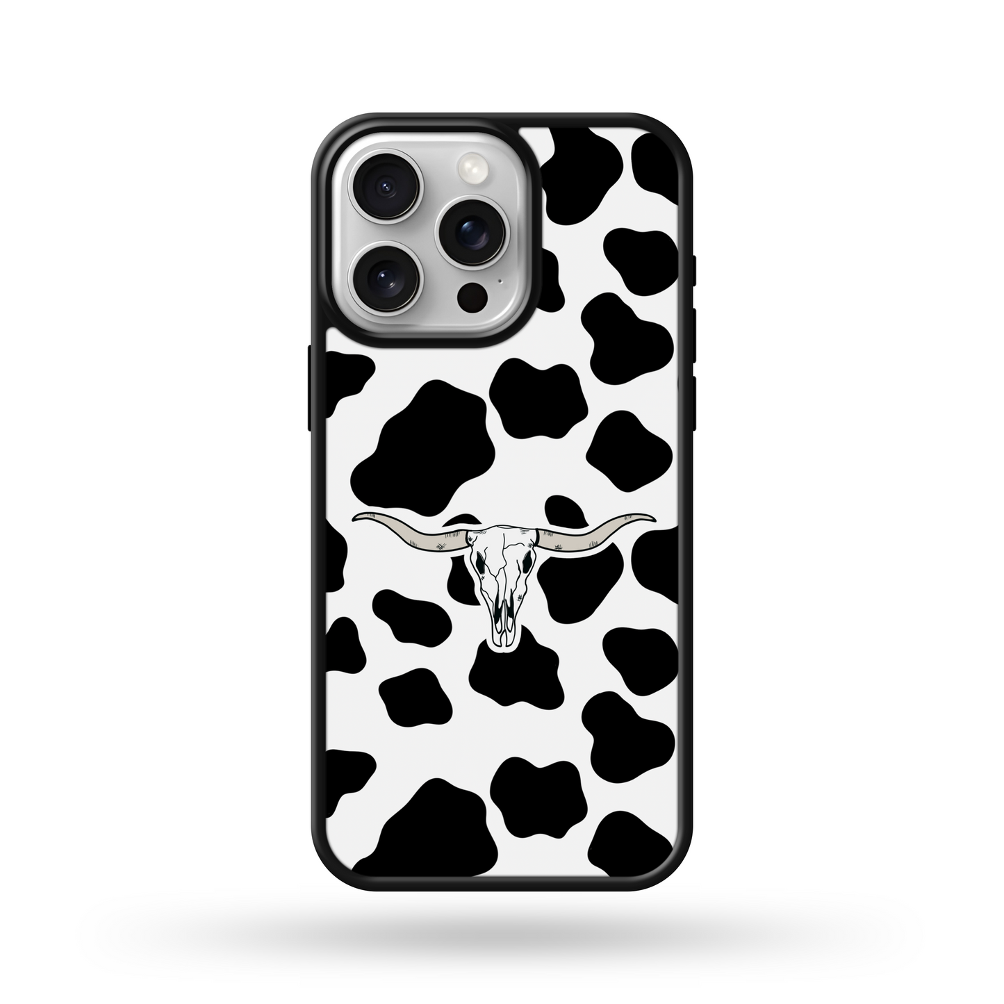 Black Cowprint Bull Western MagSafe Compatible Phone Case