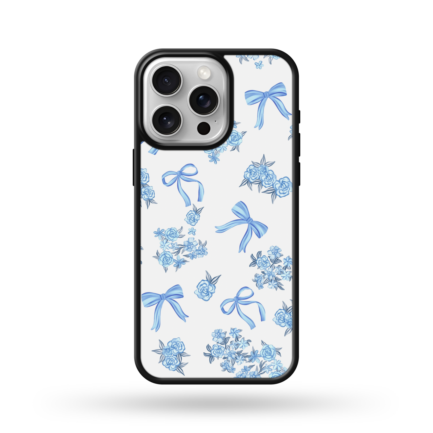 Blue Coquette Vintage Florals MagSafe Compatible Phone Case