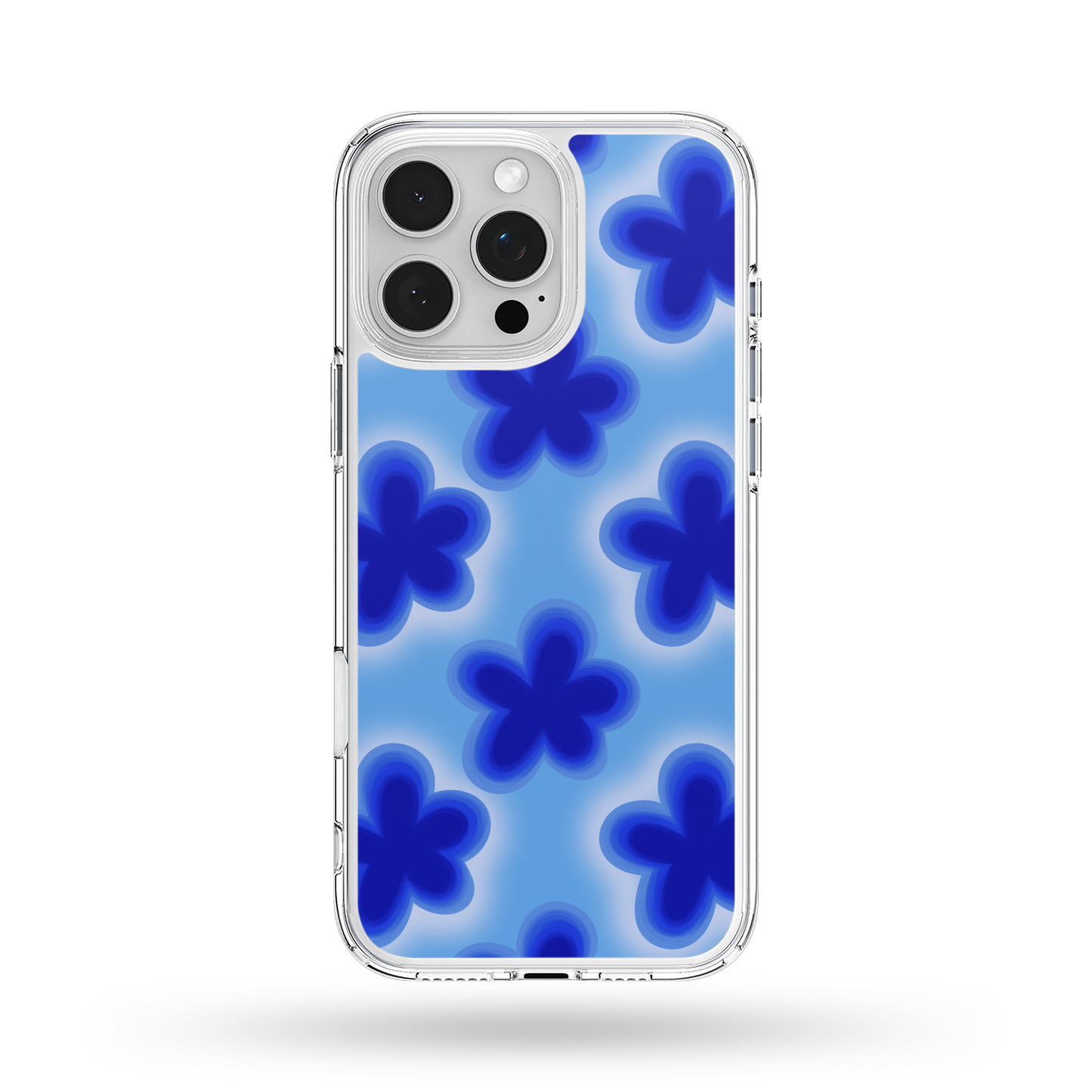 Blue Floral Glow Phone Case