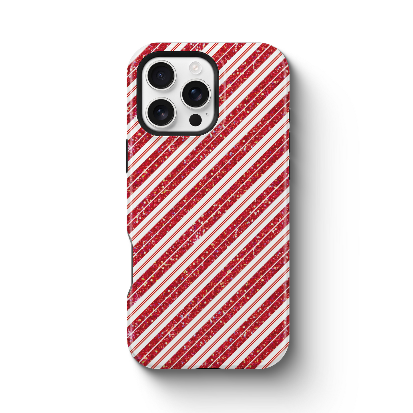 Candy Cane Glitter Phone Case