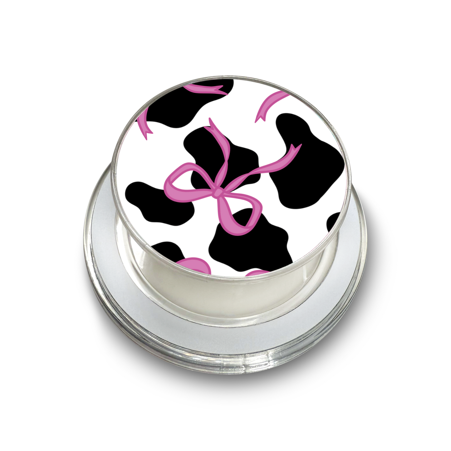 Pink Cowprint Bow Magsafe Phone Grip