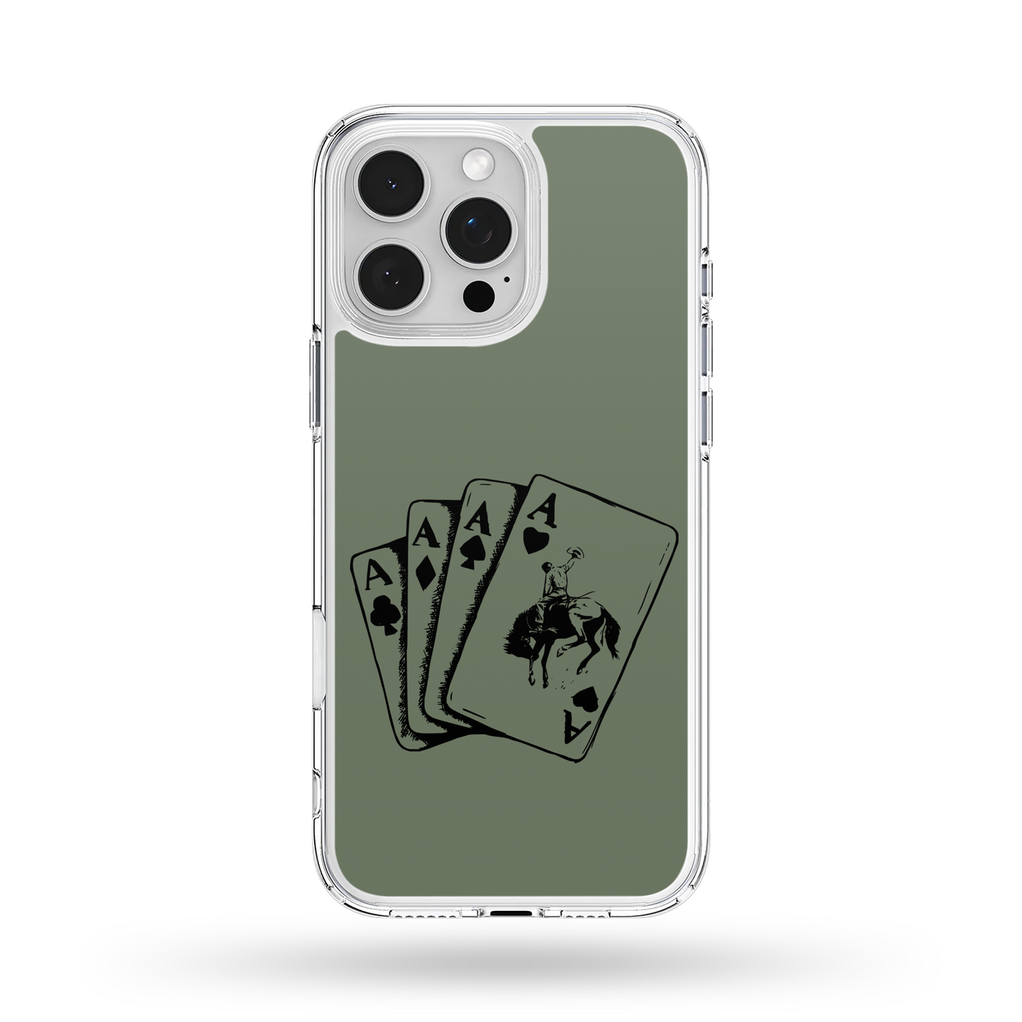 Green Ace Cards Western Phone Case