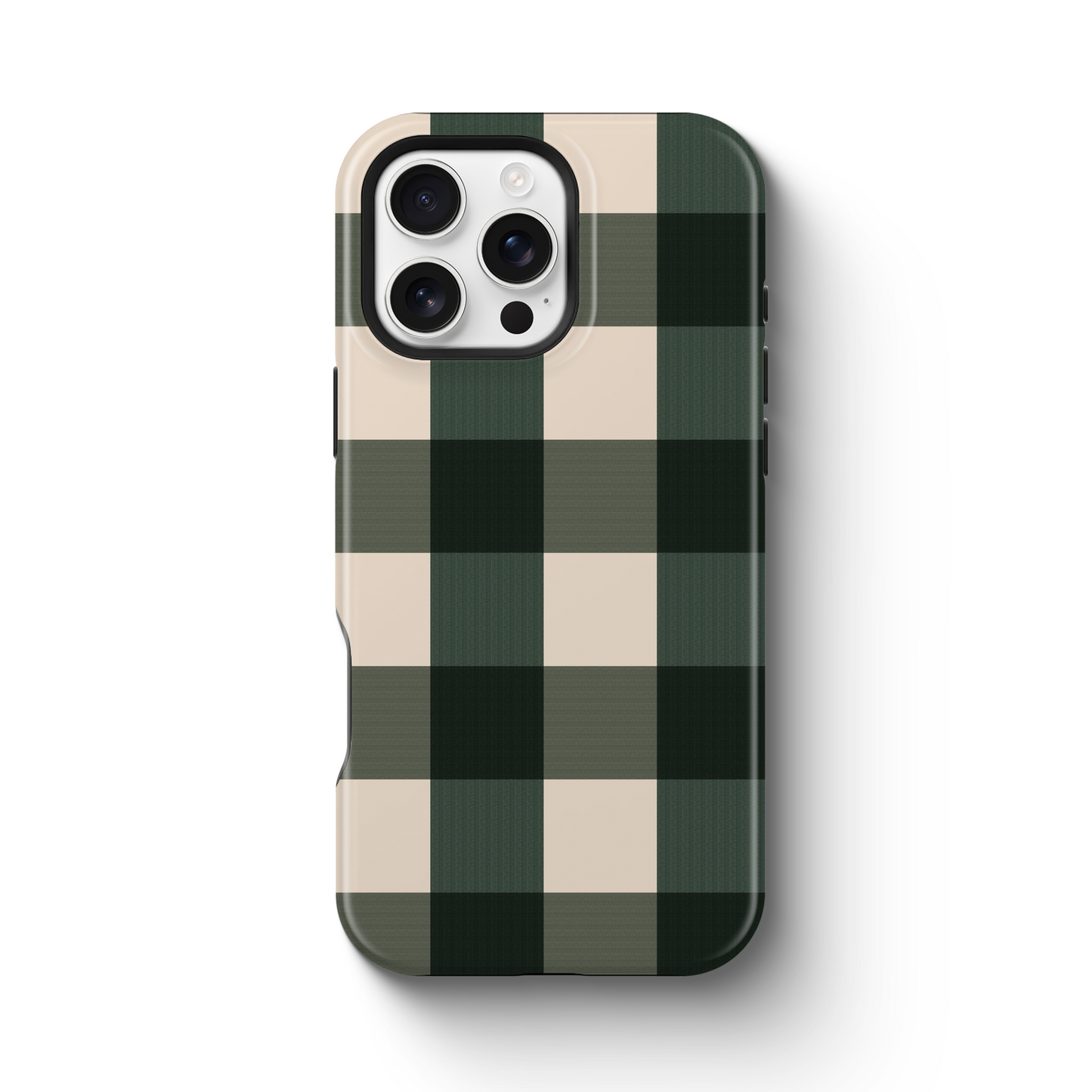 Green Christmas Plaid Magnetic Phone Case