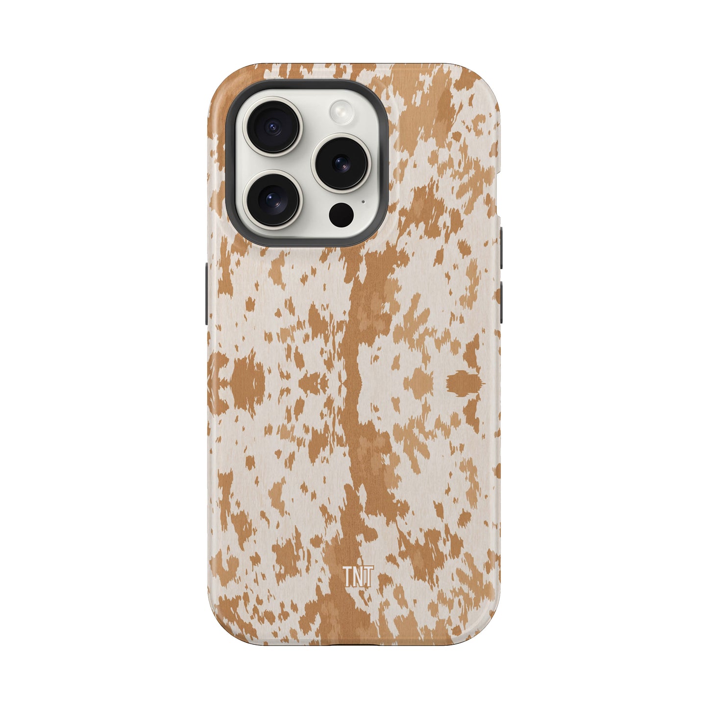 Light Brown Latte Cowhide Tough Magnetic Phone Case