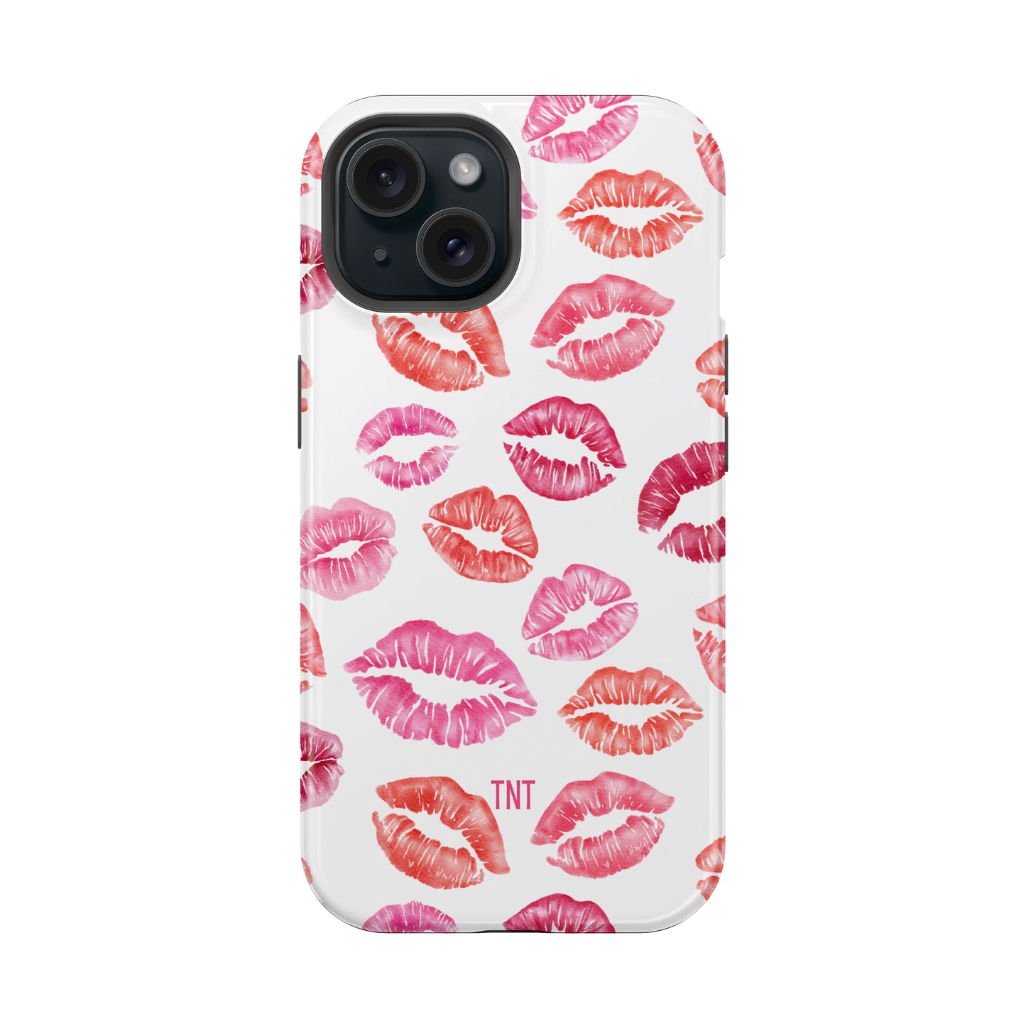 Pink Kisses Girly Tough Magnetic Phone Case