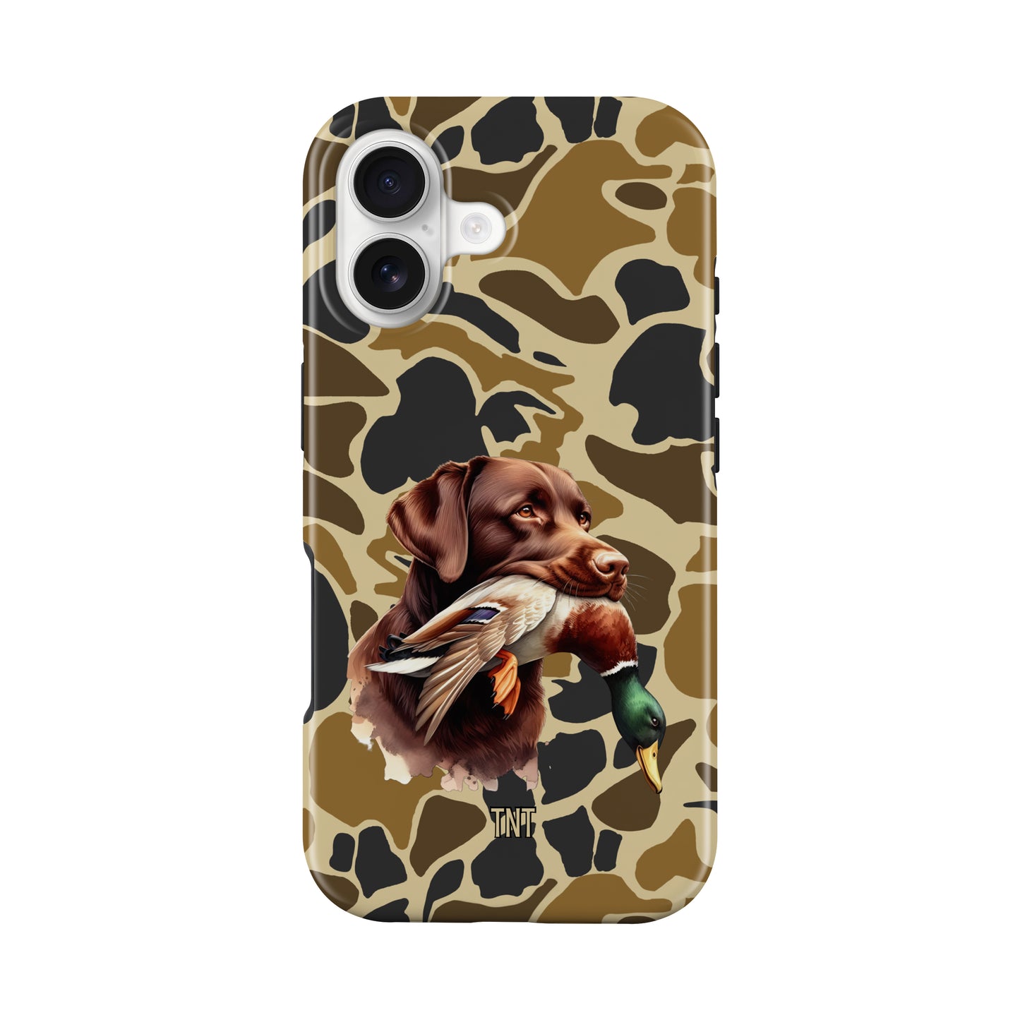 Brown Chocolate Lab Duck Camo Hunting Tough MagSafe Phone Case