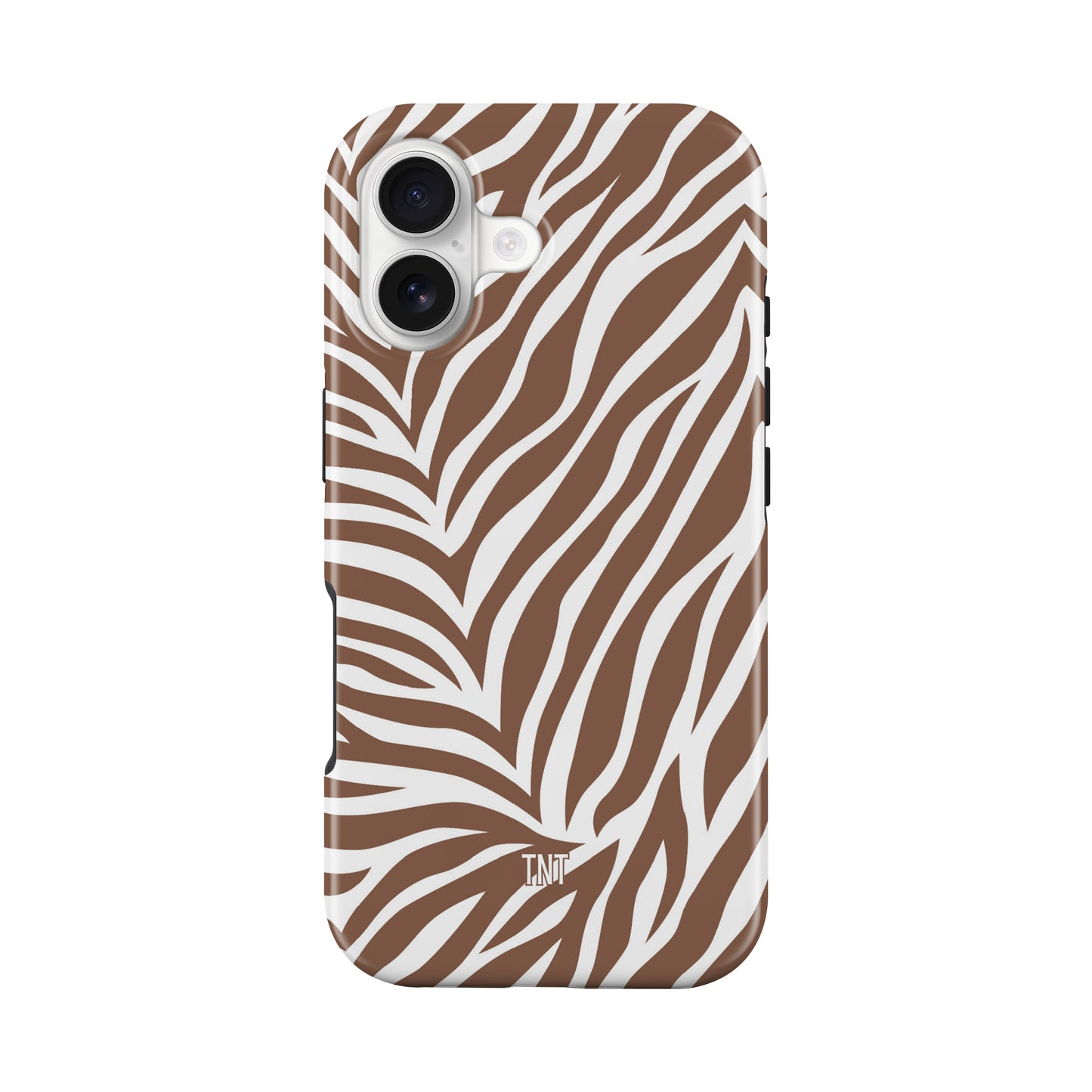 Brown Zebra Print Boho Tough Magsafe Phone Case