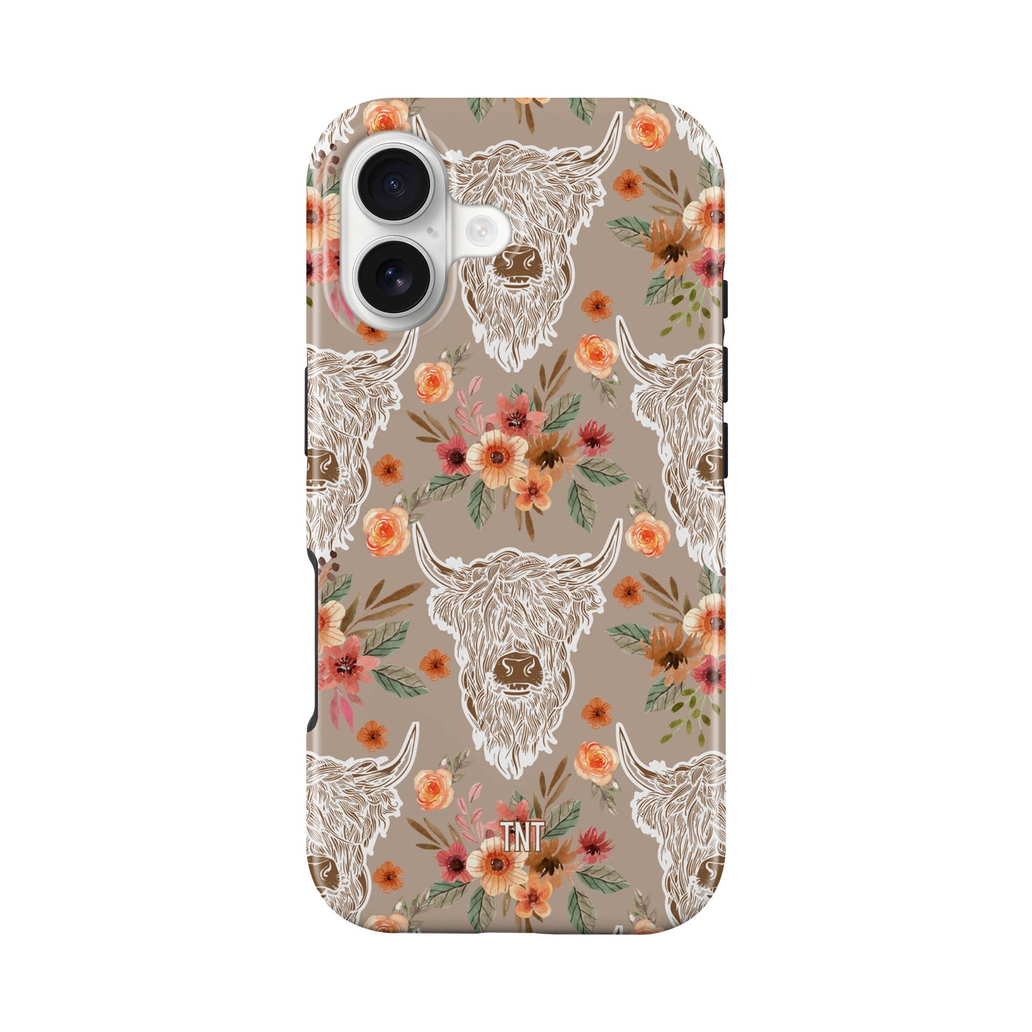 Neutral Boho Highland Cows Phone Case