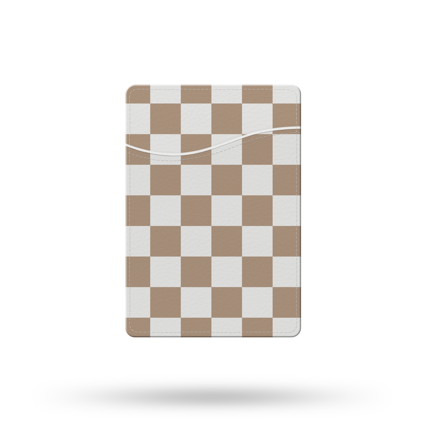 Latte Checkered MagSafe Wallet