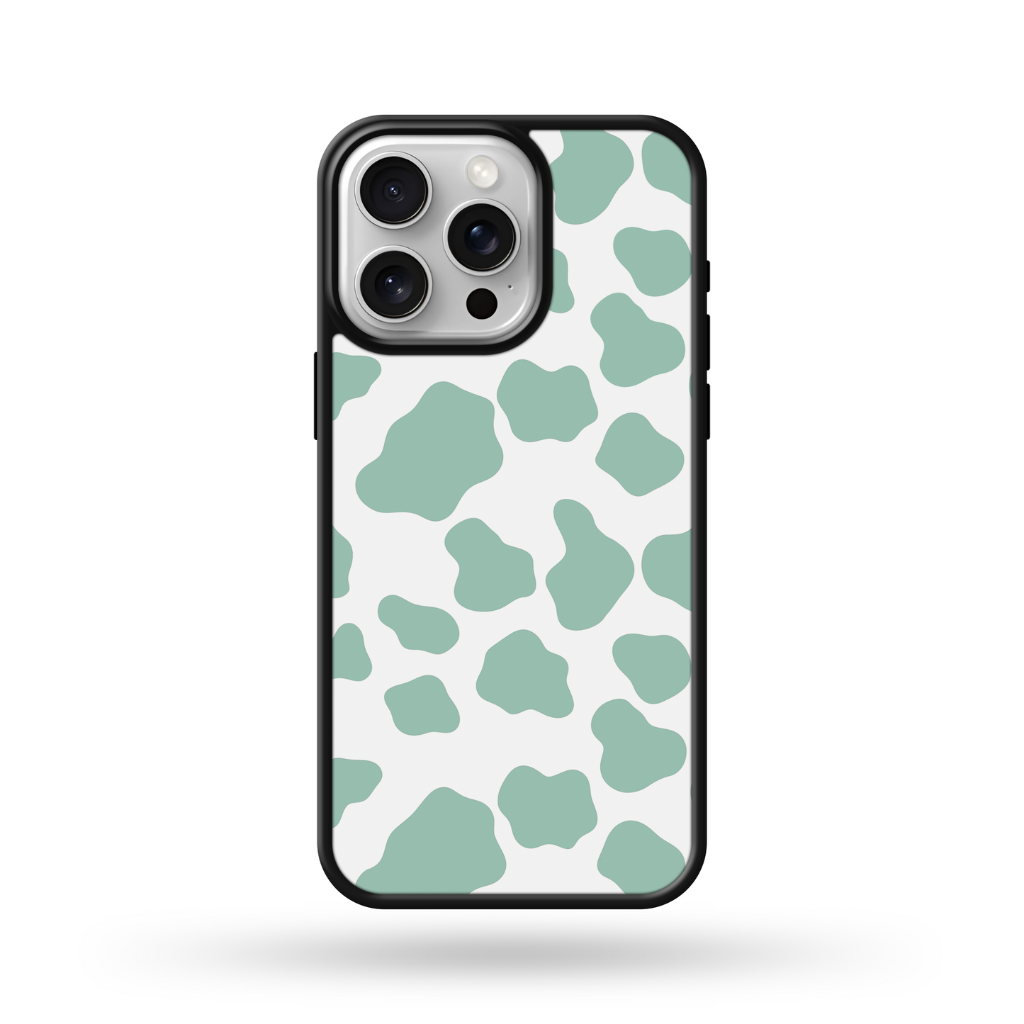 Mint Cowprint MagSafe Compatible Phone Case