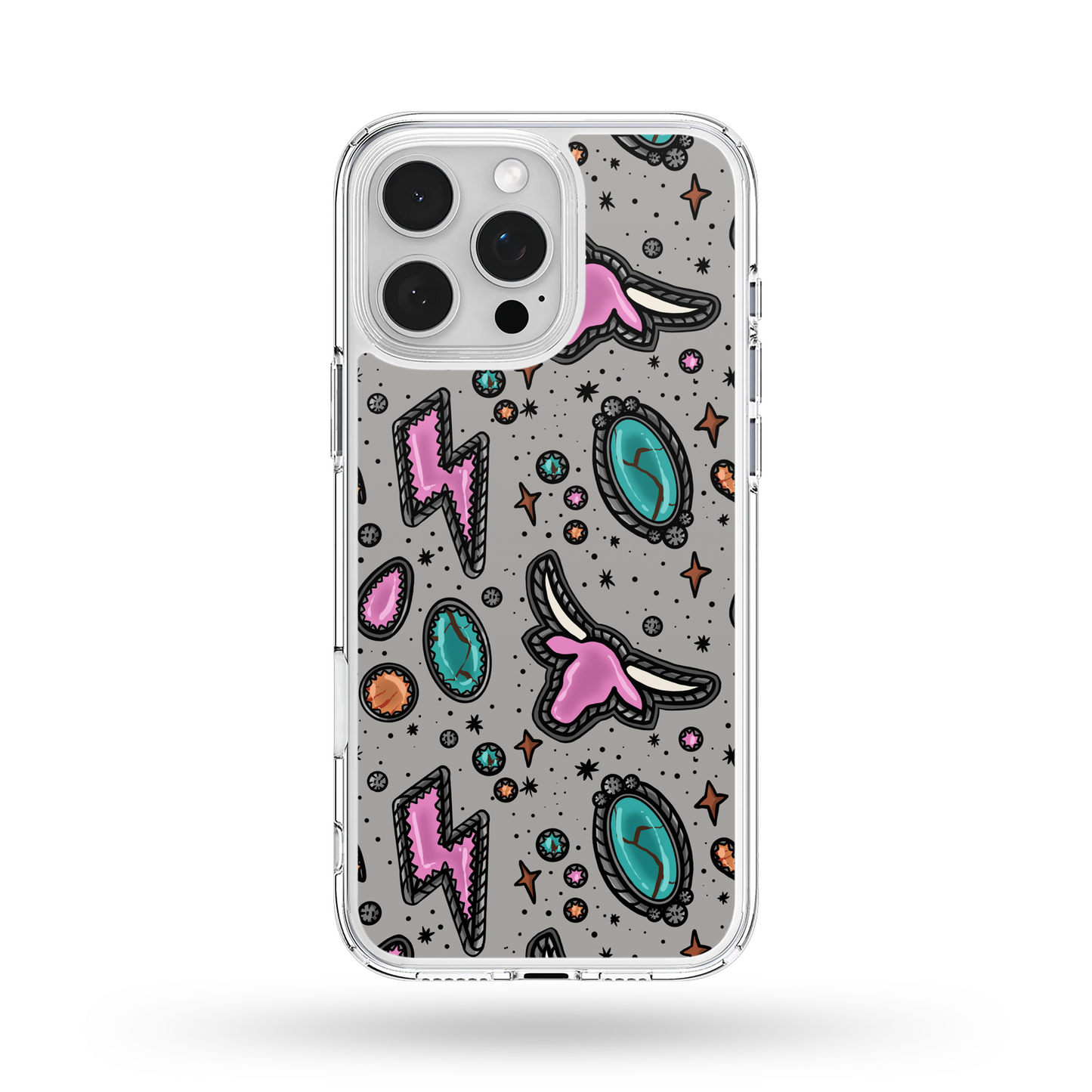 Pink Punchy Longhorn Phone Case