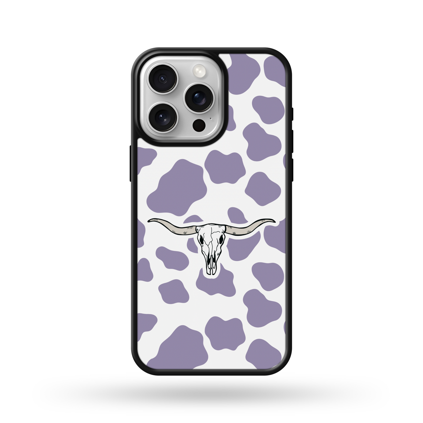 Purple Cowprint Bull Western MagSafe Compatible Phone Case