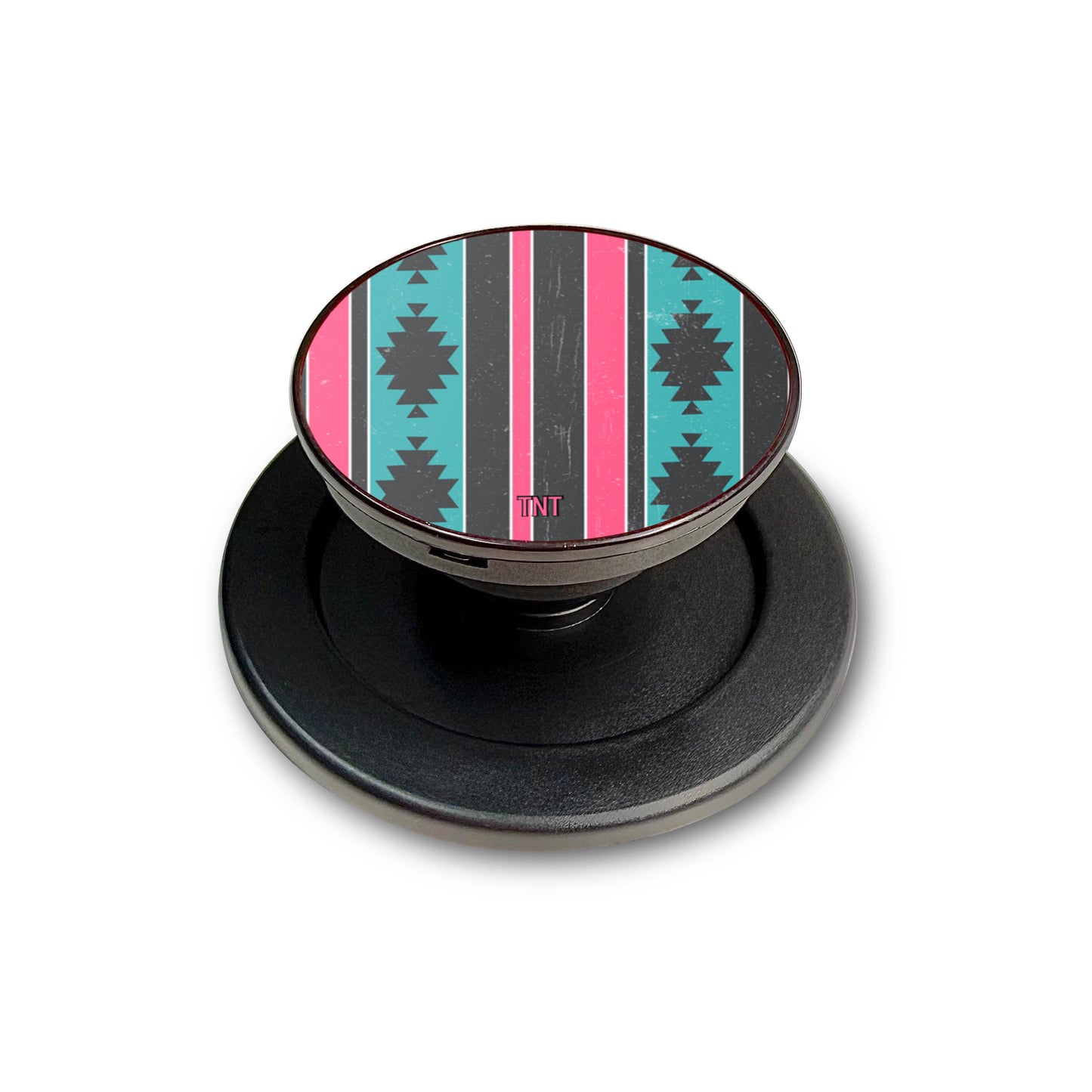 Pink Turquoise Distressed Aztec Western Magnetic Phone Grip