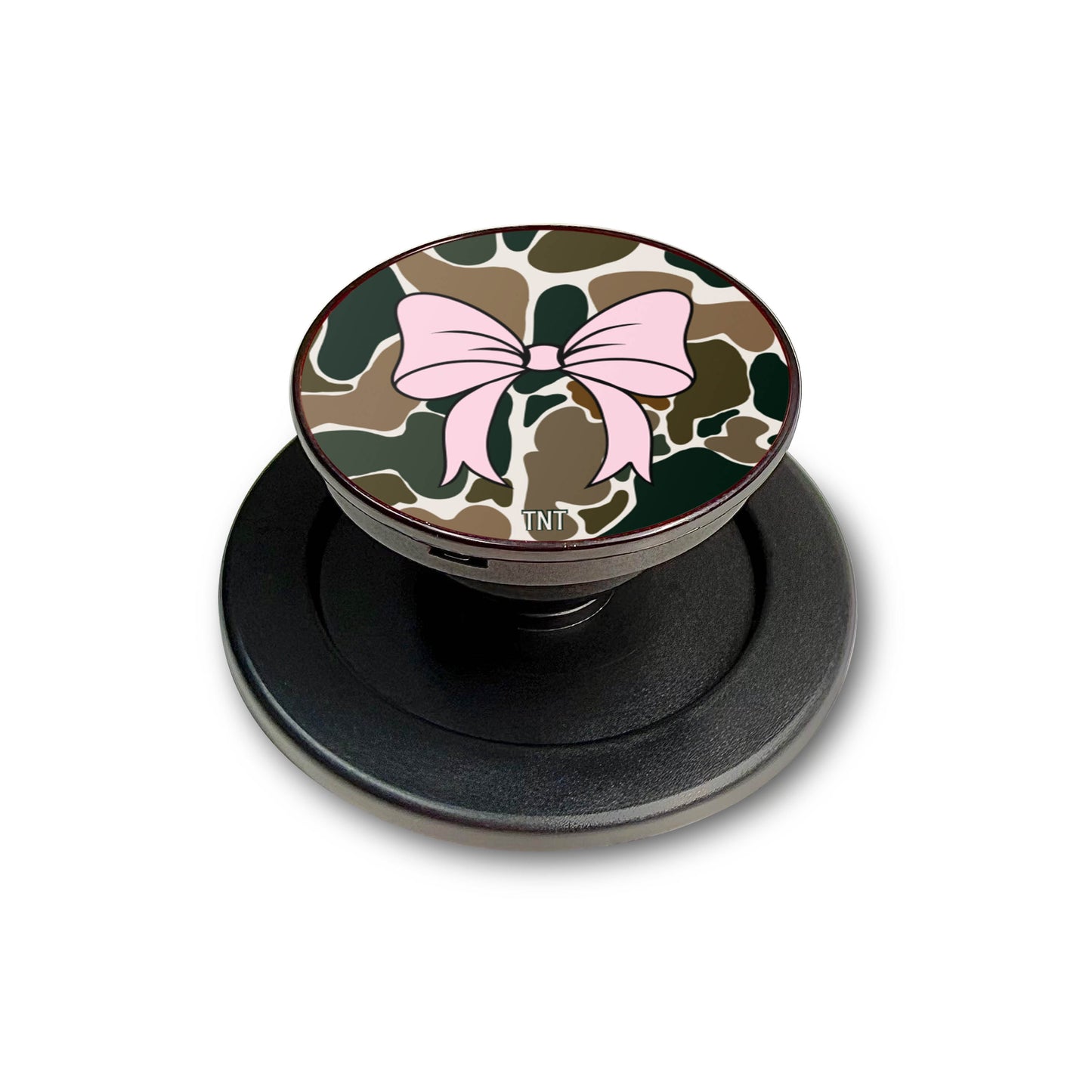 Pink Bow Camo Trendy Magsafe Phone Grip