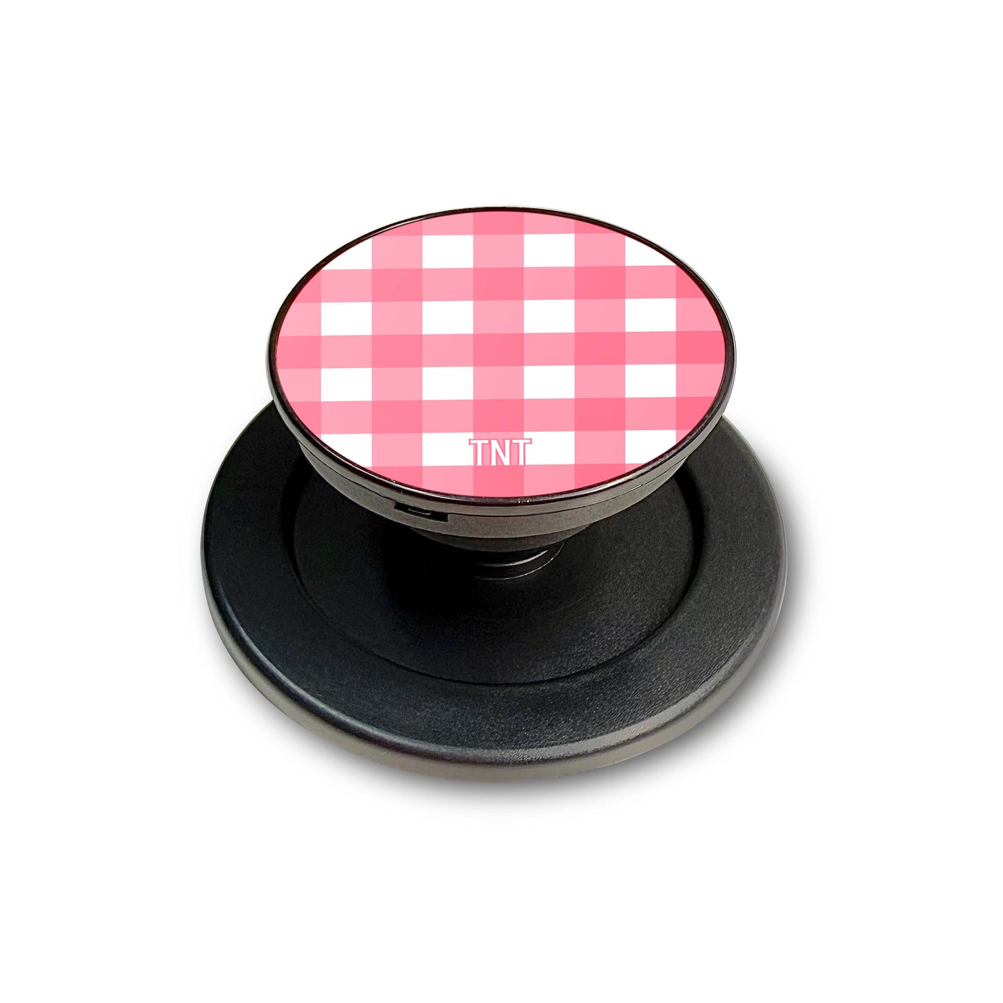 Pink Summer Gingham Magnetic Phone Grip