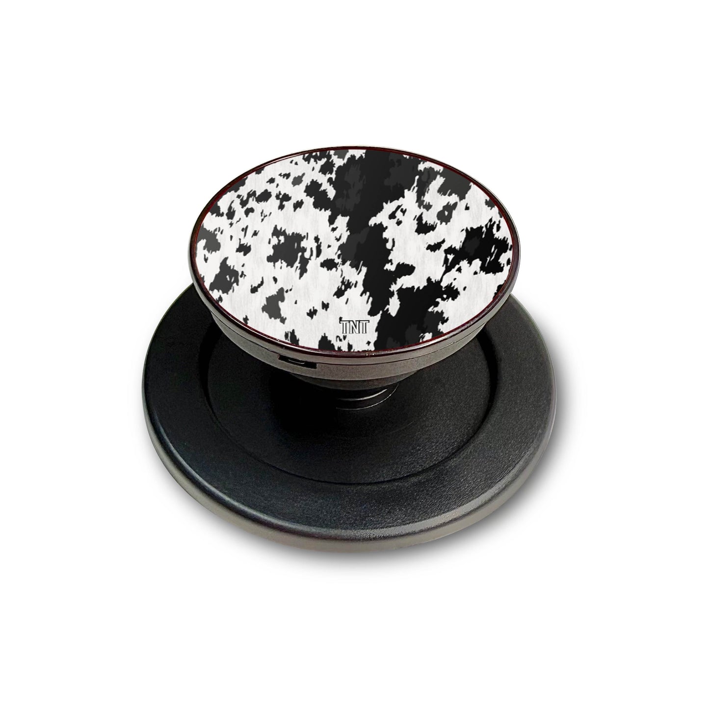 Black Cowhide Western Magnetic Phone Grip