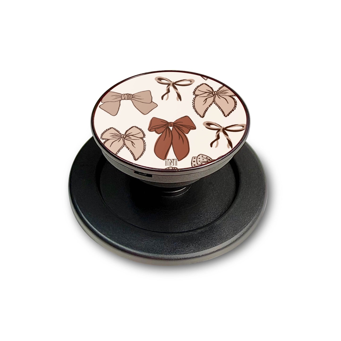 Brown Neutral Bows Collage Coquette Magsafe Phone Grip