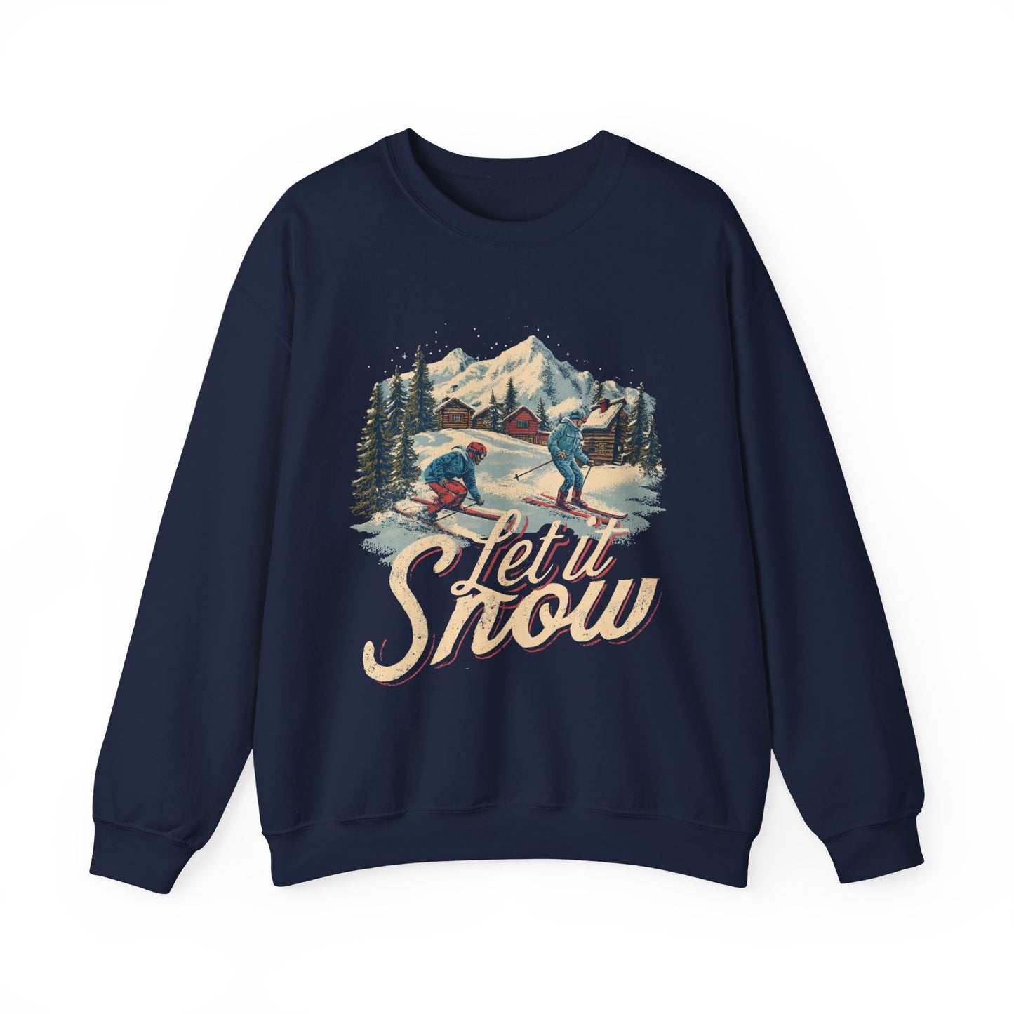 Let it Snow Winter Cozy Outdoors Unisex Heavy Blend™ Crewneck Sweatshirt